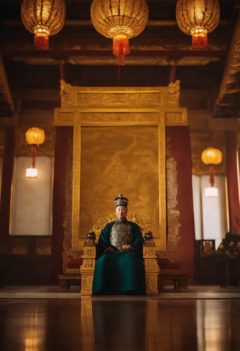 The Chinese emperor of the Tang Dynasty, Li Shimin, sat on a golden throne,Watch what the ministers below are saying in the extravagant Chinese palace hall