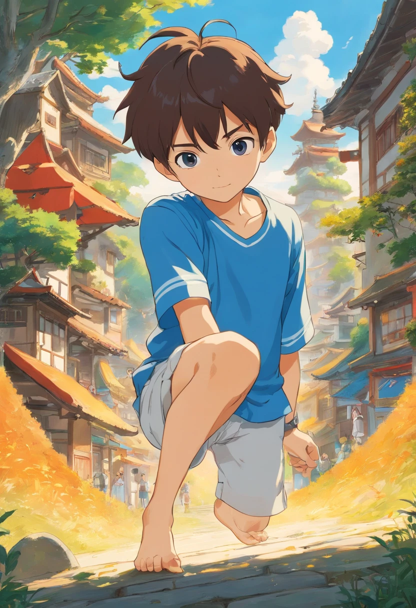 arafed boy with a blue and white shirt and a blue and white shirt, jinyiwei, wenjun lin, li zixin, yanjun chengt, yihao ren, wei wang, xue han, xintong chen, heise jinyao, pengzhen zhang, lei jin, qichao wang, mingchen shen, zhong lin