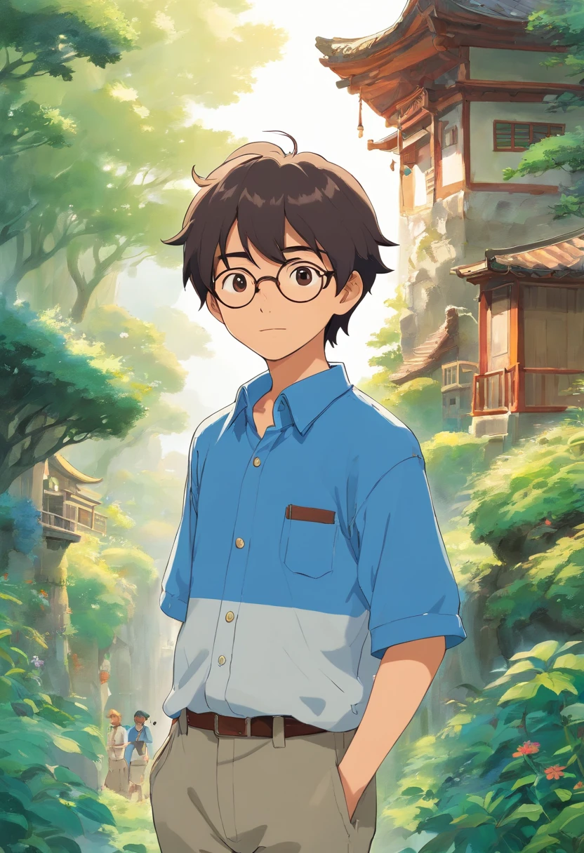 arafed boy with a blue and white shirt and a blue and white shirt, jinyiwei, wenjun lin, li zixin, yanjun chengt, yihao ren, wei wang, xue han, xintong chen, heise jinyao, pengzhen zhang, lei jin, qichao wang, mingchen shen, zhong lin