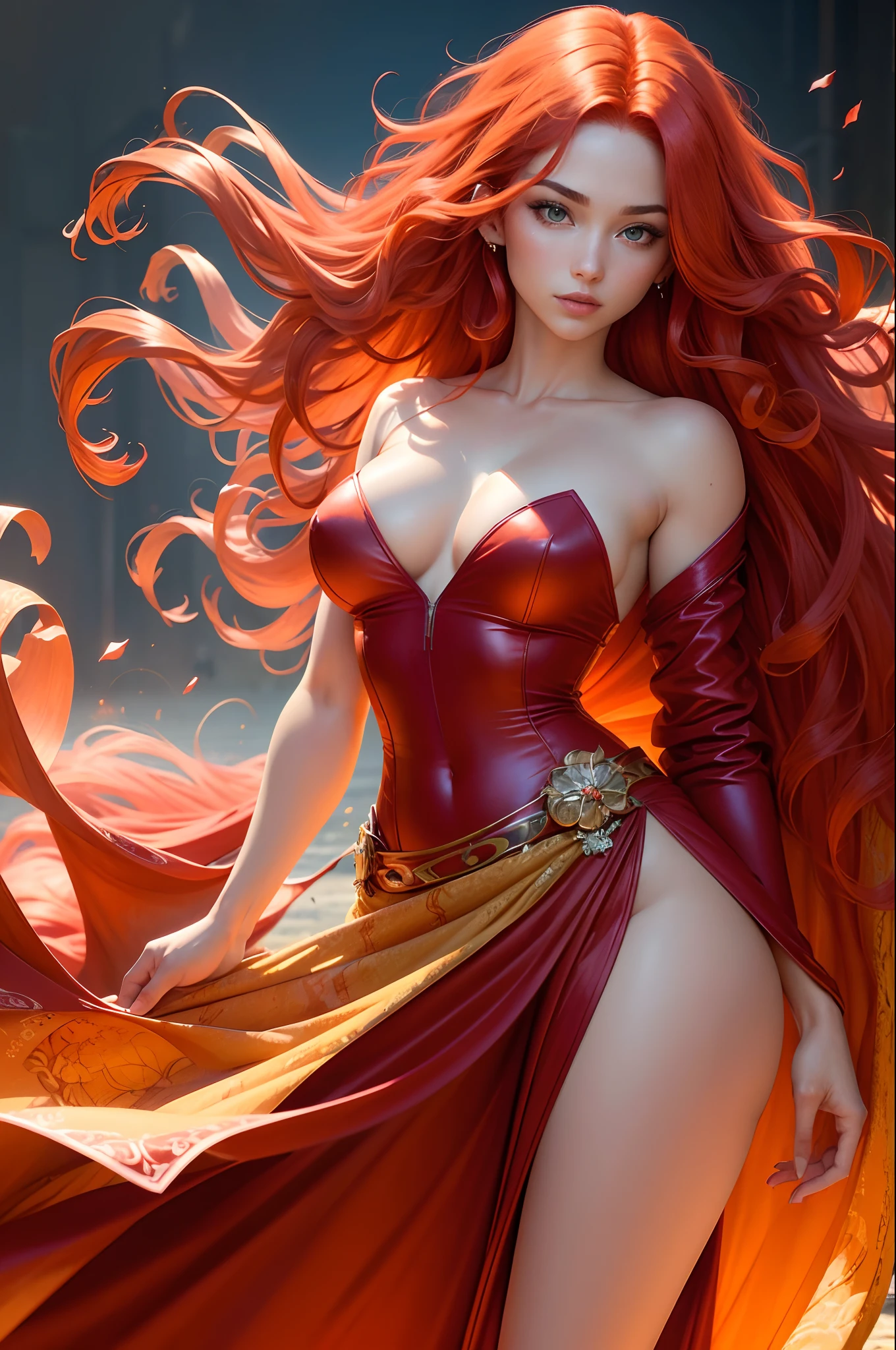 (best quality,4k,8k,highres,masterpiece:1.2),ultra-detailed,(realistic,photorealistic,photo-realistic:1.37),vibrant red hair,flowing locks,cascading waves,shimmering strands,graceful tendrils,fiery tresses,colorful highlights,ethereal beauty,radiant and glossy,gorgeous and vibrant,remarkable hair,striking and magnificent,beautifully styled,long, voluminous, and richly hued hair,impeccable precision,impressive texture,immaculately styled,gleaming with vitality,mesmerizing and captivating,colorfully expressive,luscious and vibrant,hair that seems to glow,fluid and dynamic movement,eye-catching,standout feature of the painting,central focus of attention,dramatic and enchanting,hair that tells a story,red hair that defies gravity,endless shades of red,celebration of the red hue,red locks that flow like a waterfall,radiant warmth and energy,powerful and alluring presence,hair that ignites passion and intrigue,striking contrast against the background,red curls that dance with life,ravishing and unforgettable,unforgettable and irresistible,red mane that commands attention and admiration,red hair that steals the spotlight,fiery crown,red-haired goddess,ethereal and mystical,red strands that shimmer with magic,red tresses that exude confidence and strength,unforgettable and breathtaking,iconic and legendary,red hair that mesmerizes the viewer with its beauty,mesmerizing and captivating,red mane that symbolizes passion and power,fierce and untamed,unforgettable and striking,bold and unapologetic,an explosion of color and energy,celebration of fiery spirit and uniqueness,red hair that tells a story of courage and individuality,colorful and vibrant,a masterpiece of red hair artistry,vivid and passionate,red hair that captivates the soul,striking and mesmerizing red hair that leaves an everlasting impression.