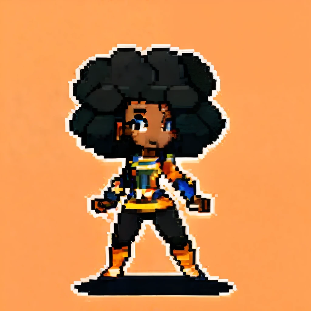 Black African lady with Afro with yellow jacket and black pants profile picture