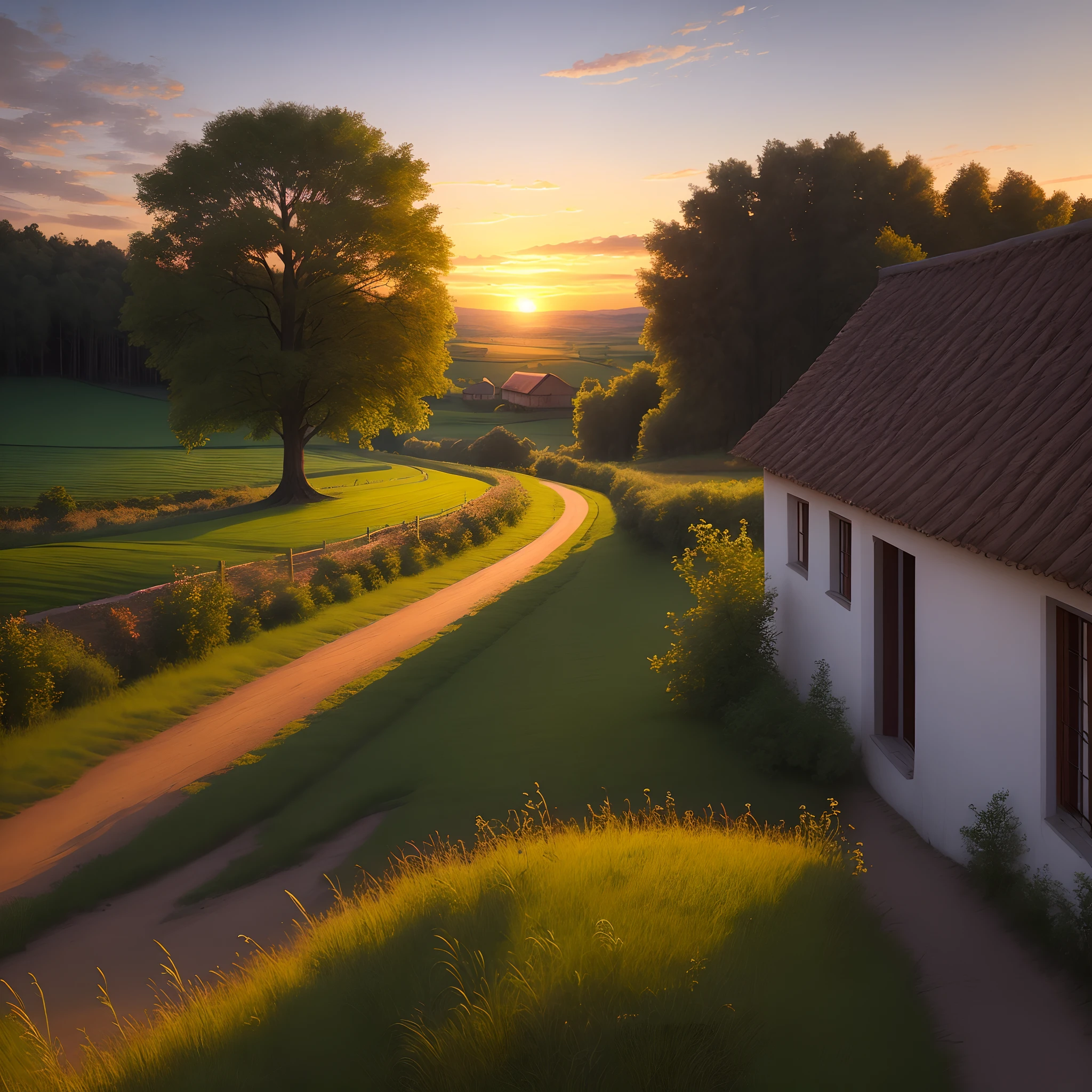 Sunset countryside