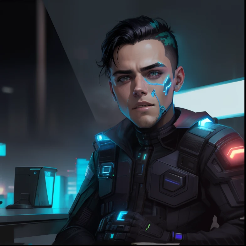 Change background cyberpunk Handsome Boy real stick face 8k,ultra realistic
