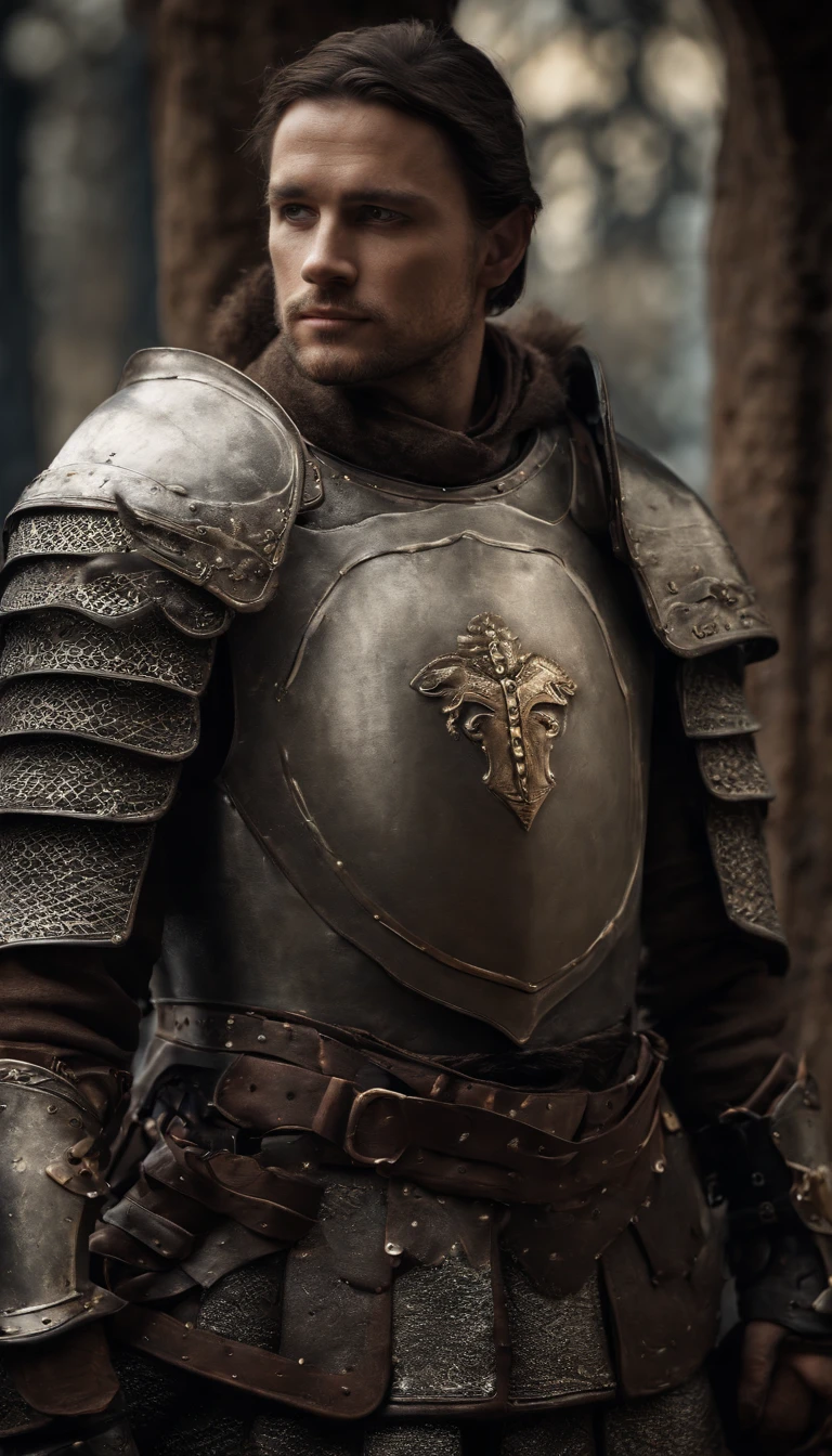 arafed knight in armor with a sword and shield in a dark room, concept art by Adam Marczyński, Artstation contest winner, fantasy art, knight in armor, fantasy knight, full portrait of magical knight, fantasy warrior in full armor, armored warrior, portrait of knight, armoured warrior, armored knight, evil knight, dark souls knight