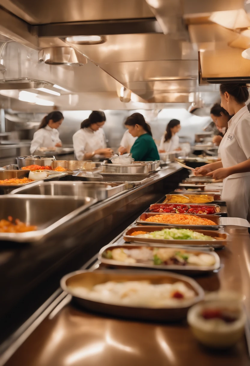 "School Cafeteria", "Eating Ramen", "High School Girls", "Uniforms", "Cherry Blossom Decor", "Lunch Time", "Animated Style", "Warm Lighting", "Foreground Focus", "Background Chatter", "Natural Textures", "Wooden Tables", "Metal Chairs", "Ceramic Bowls", "Steam Rising", "Joyful Ambiance", "Close-up Shots", "Wide Angle", "Facial Expressions", "Laughter and Smiles", "Candid Moments", "Food Details", "Chopsticks", "Spoon", "Napkins", "Condiments", "Trays", "Friendship", "Youthful Energy", "Vivid Colors", "Soft Filters"
