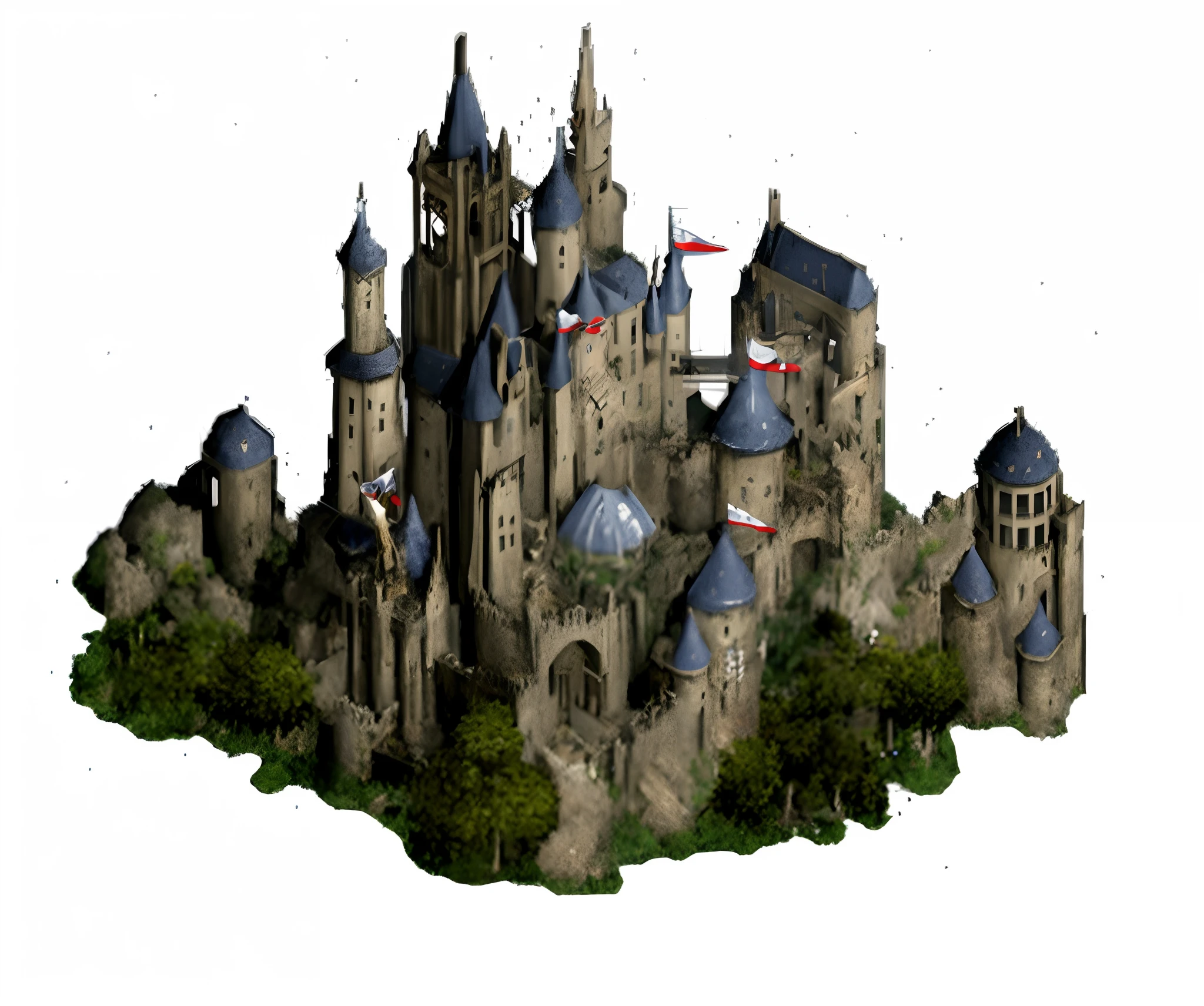 <lora:Isometric Building Upgrader:0.7>,castle,white background ,Isometric projection ,