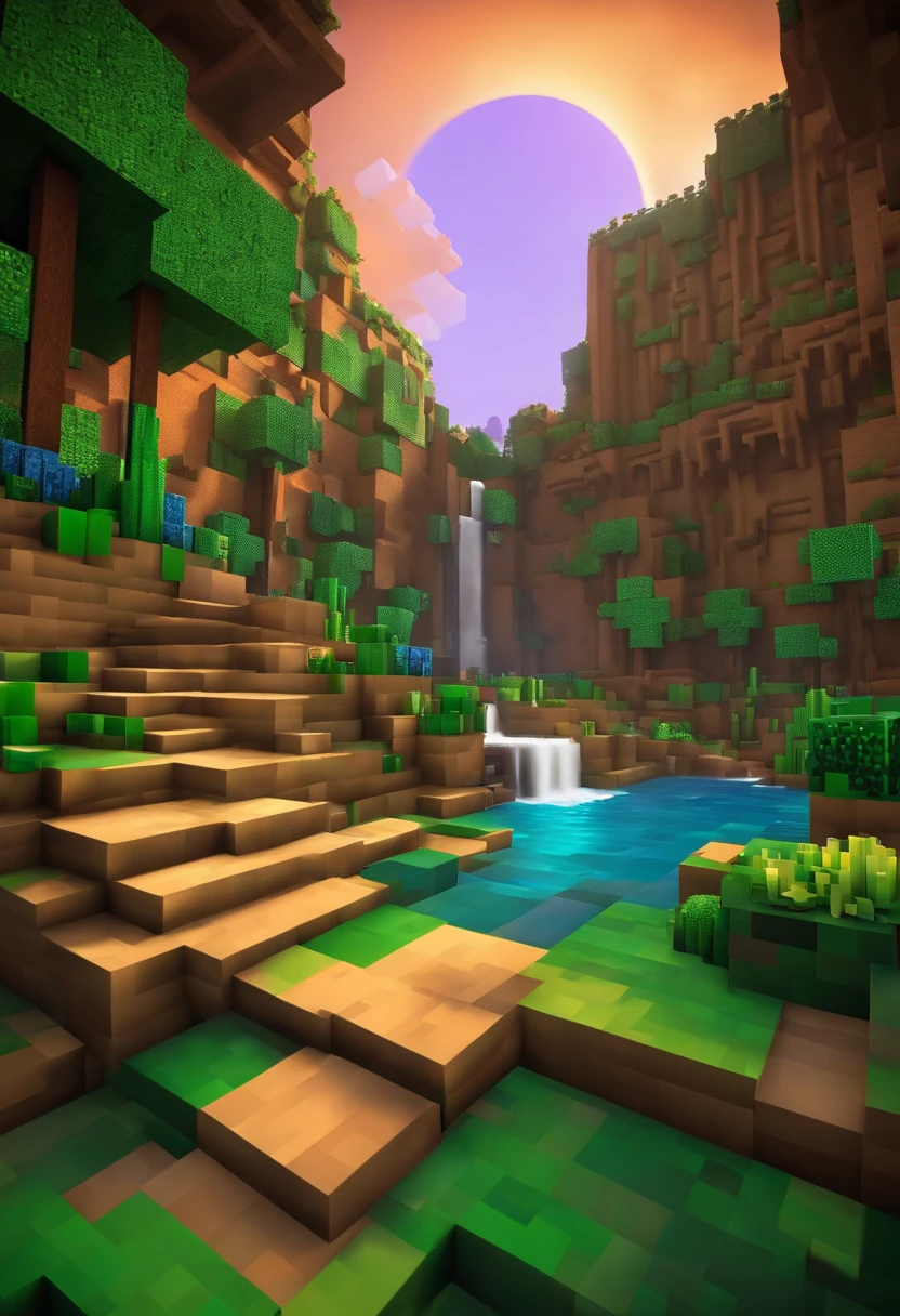 minecraft 3d arte mega steve