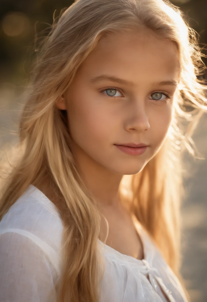 Portrait of a cute -yeld tewith a perfect, Beautiful face, blonde hair, ealistisch, Nase, Flirting with the camera big CG, realistisch Portraitfotografie, fotorealistisch, Detaillierter Skin, Hyperrealistisch, nackt bekini am strand, gigantic boobs