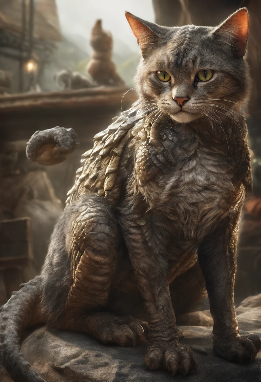 Cat and Dragon
