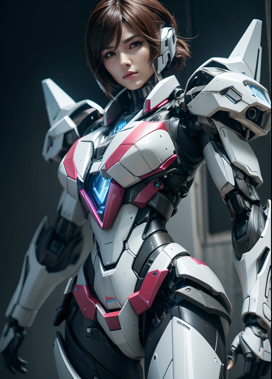 Textured skin, Super Detail, high details, High quality, Best Quality, hight resolution, 1080p, hard disk, Beautiful,(Arcee),beautiful cyborg woman,Mecha Cyborg Girl,Battle Mode,Girl with a Mecha Body,She wears a futuristic Transformers mech