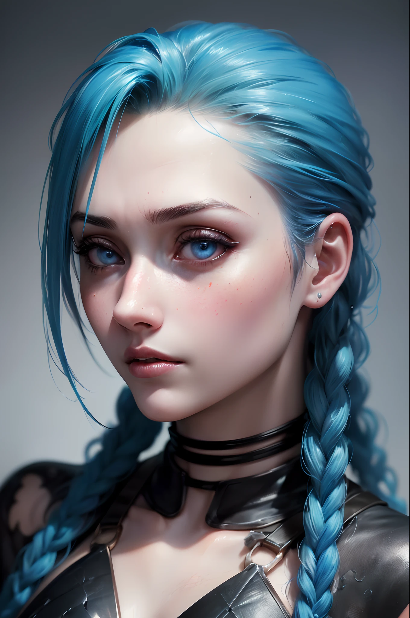 1girl, high res, highly detail, masterpiece, best quality, jinxlol
