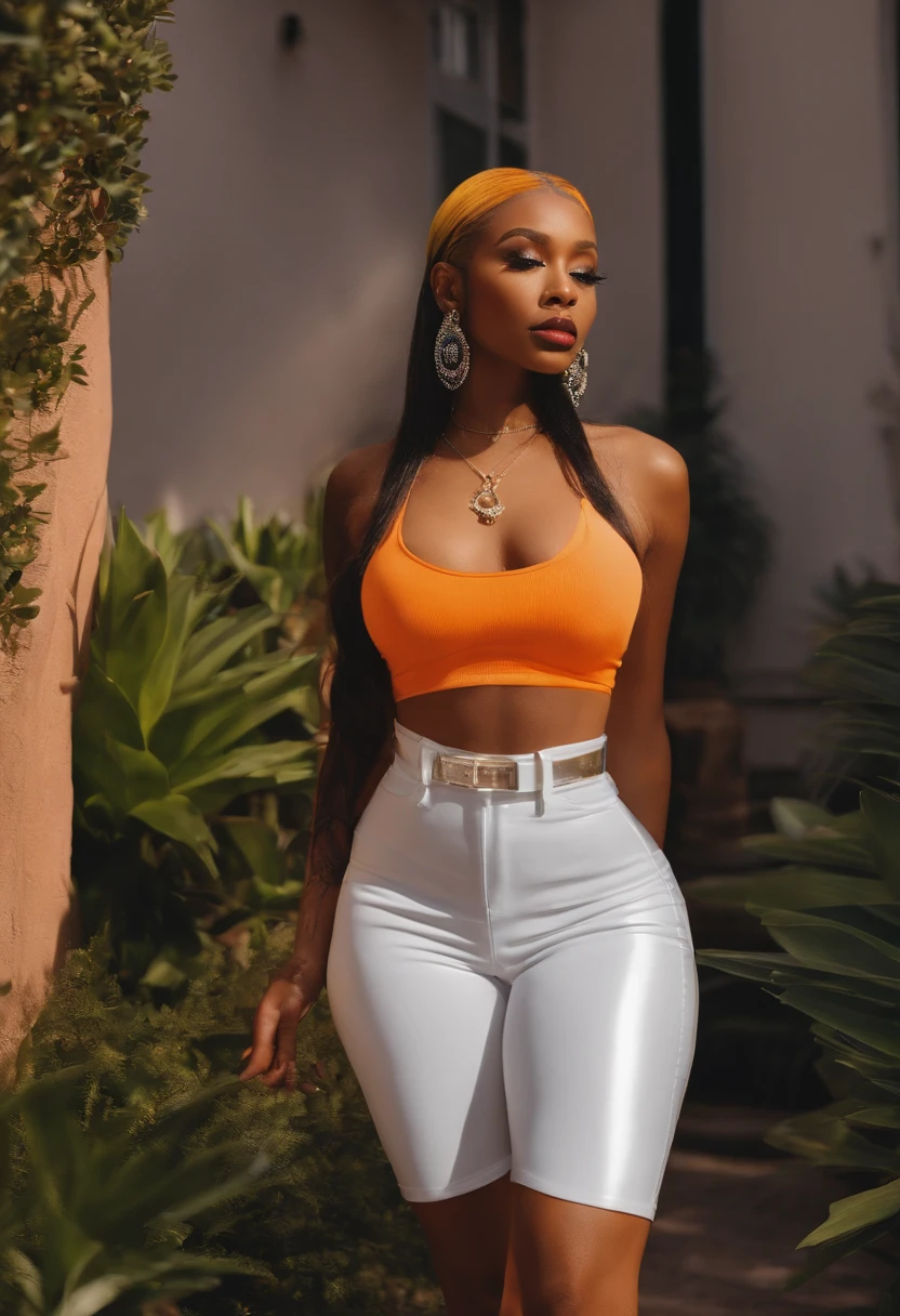 Got your daddy cuffed up
Like he undercover
Crop top, little waist
Tiny titties in your face
Drop top, big subs
I'm like Nicki, Super Bass
Got your windows fogged up