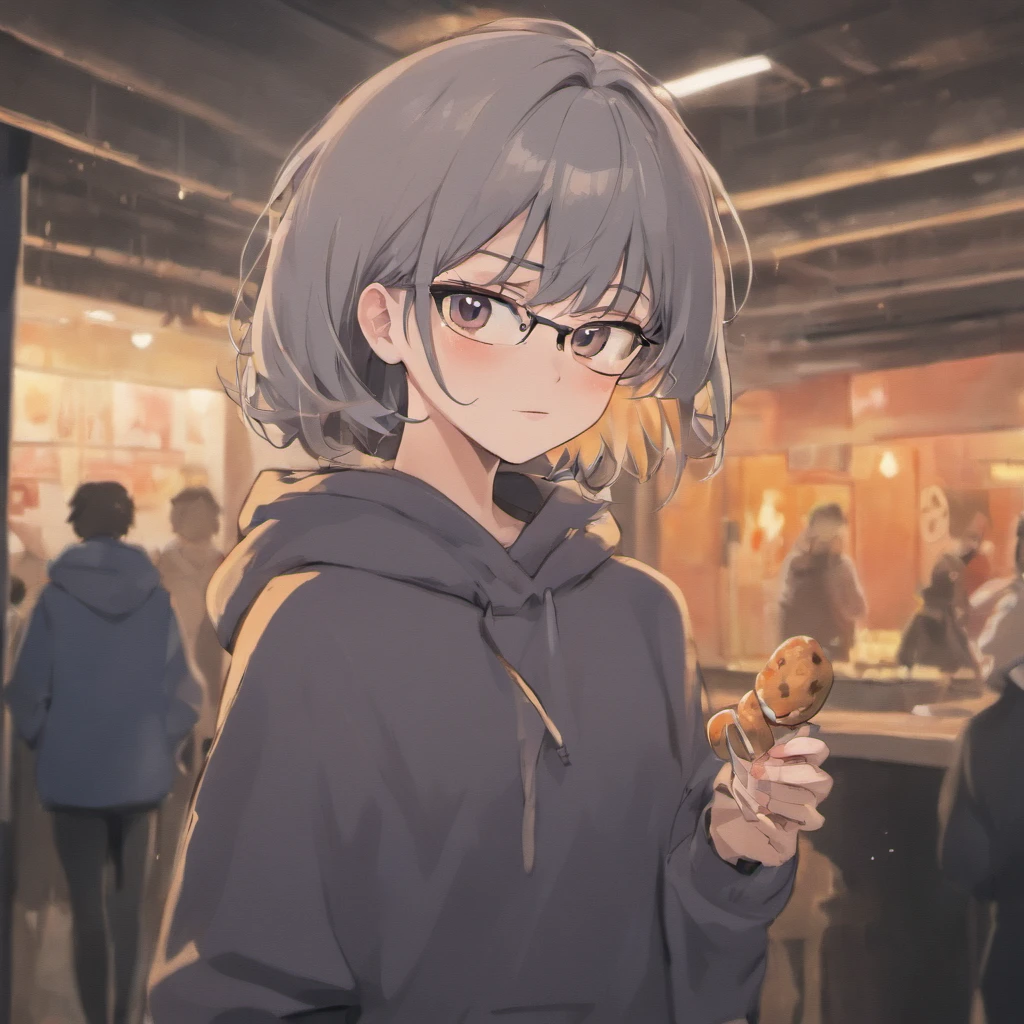 arafed man in a gray hoodie and glasses holding a donut, romain jouandeau, adrien girod, alexandre bourlet, alexandros pyromallis, silvain sarrailh, mateo dineen, headshot profile picture, Vincent Maréchal, kacper niepokolczycki, thierry doizon, mickael lelièvre