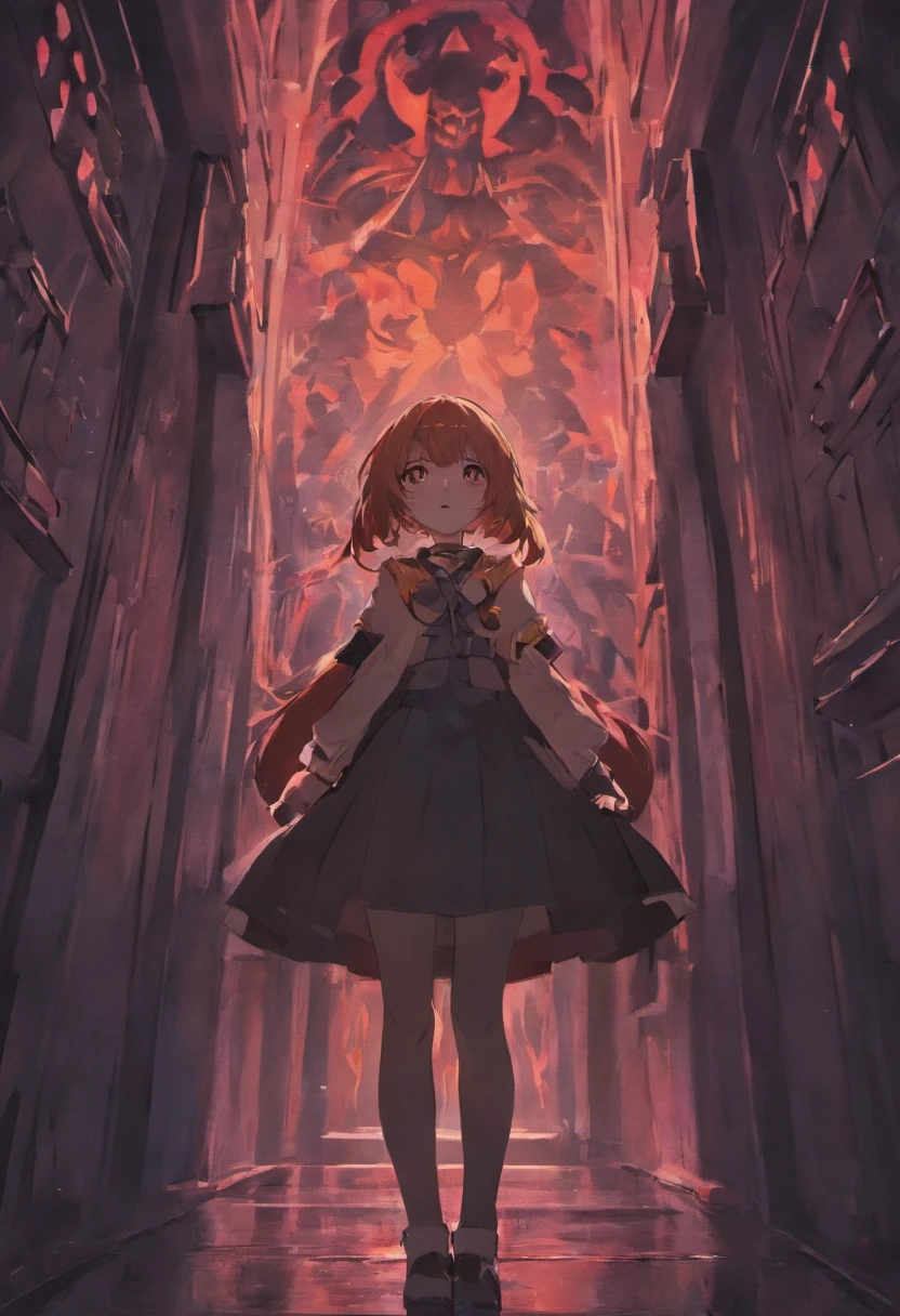 one-girl，A man standing in the darkness held out his hand，From the darkness behind the girl，Reach into the girl's mouth，And covered the girl's eyes with his fingers。