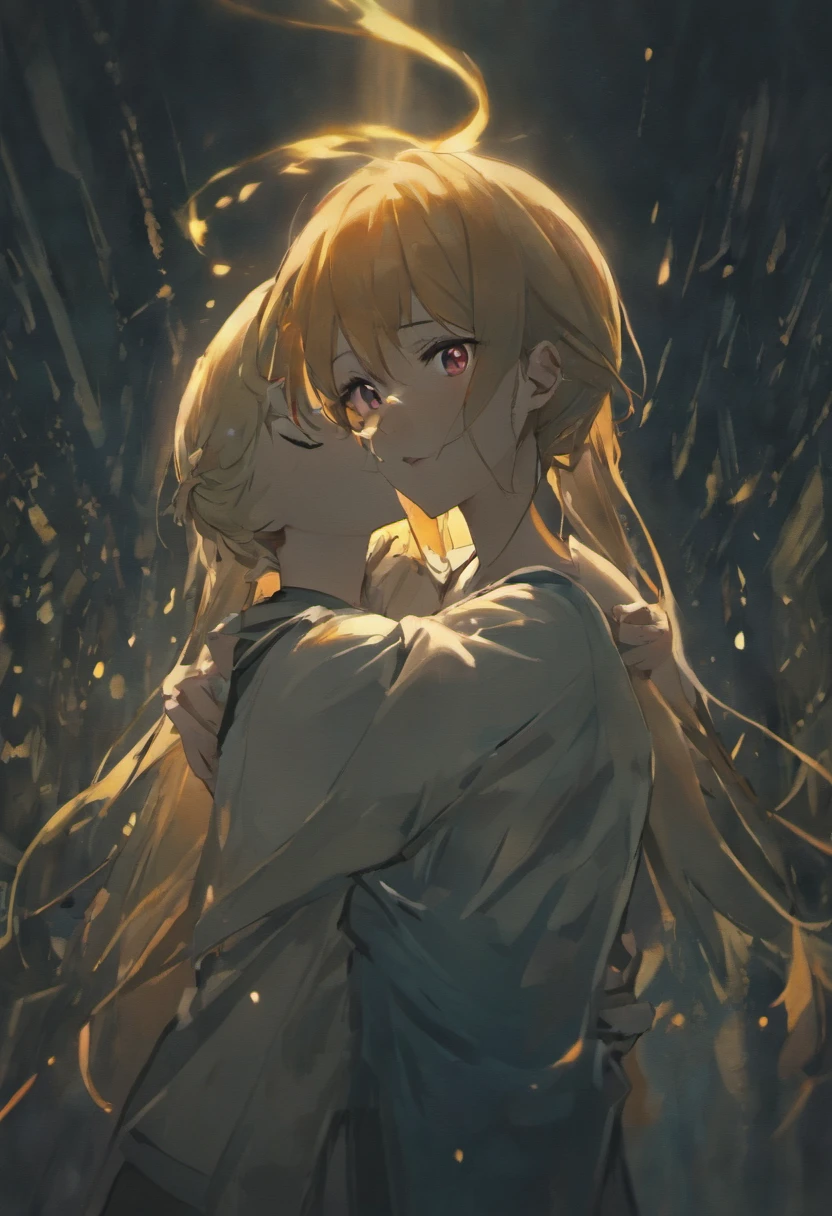 one-girl,A man standing in the darkness held out his hand,From the darkness behind the girl,Reach into the girl's mouth,And covered the girl's eyes with his fingers。
