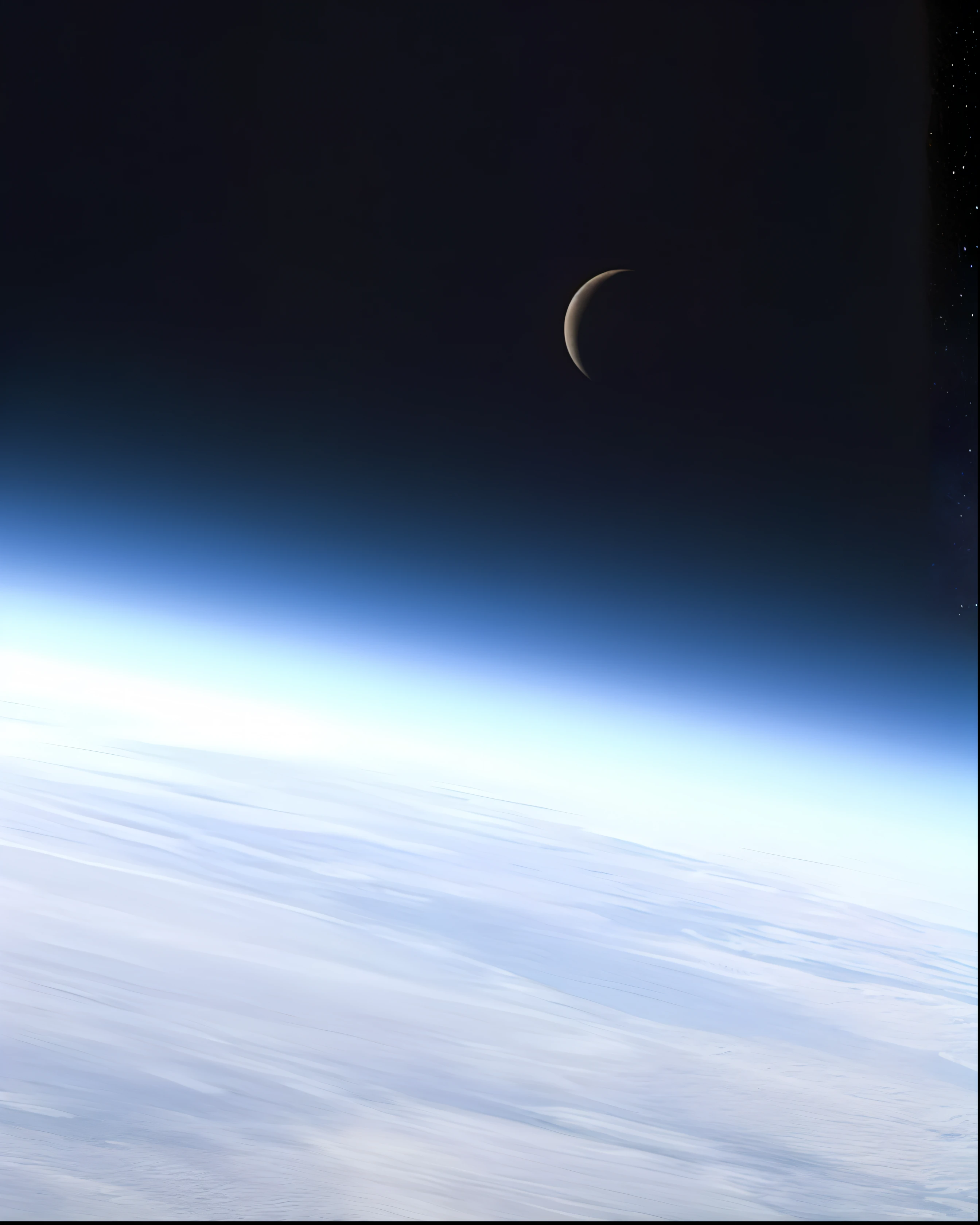 arafed view of the moon and the earth from space, photo from space, space photo, space photography, space atmosphere, nasa photo, seen from space, shot from space, as seen from space, nasa photograph, halfmoon in space, realistic photo from nasa, nasa space photography, view from space, view from the space, nasa picture, seen from earth