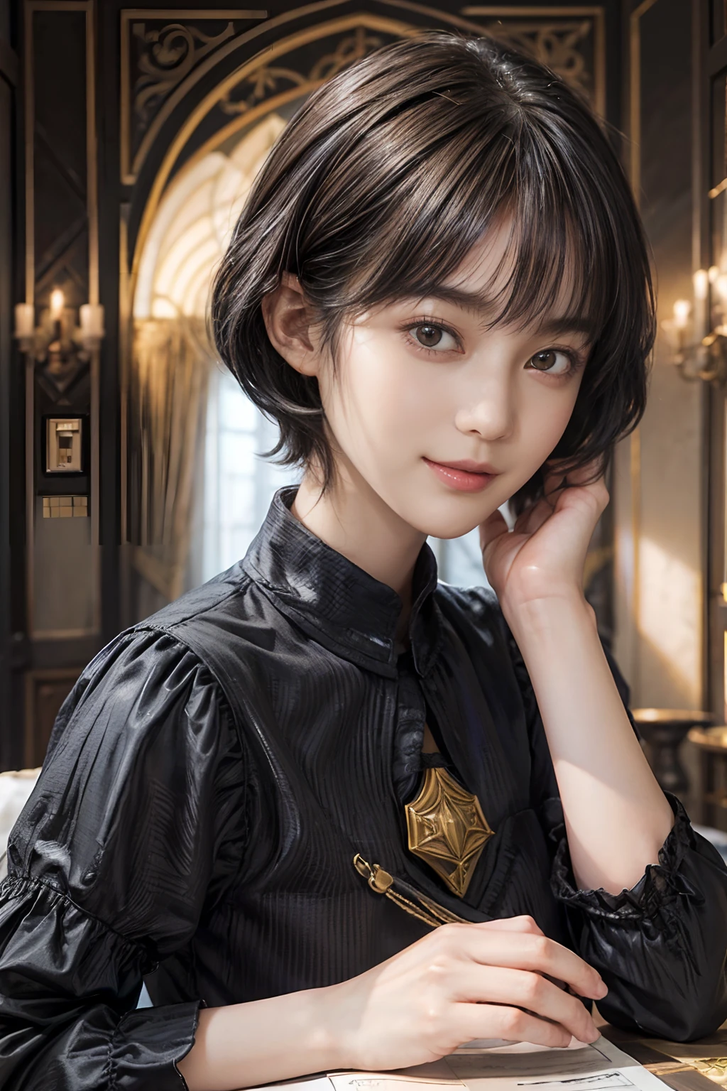 05
(trickart), (trompe l'oeil), Wonder Painting, Mauritz & Ye, Shah, (Maurits Escher), (Black Shorthair:1.3), (a 20 yo woman), (A hyper-realistic), (Masterpiece), (8KUHD), Beautiful woman, a smile