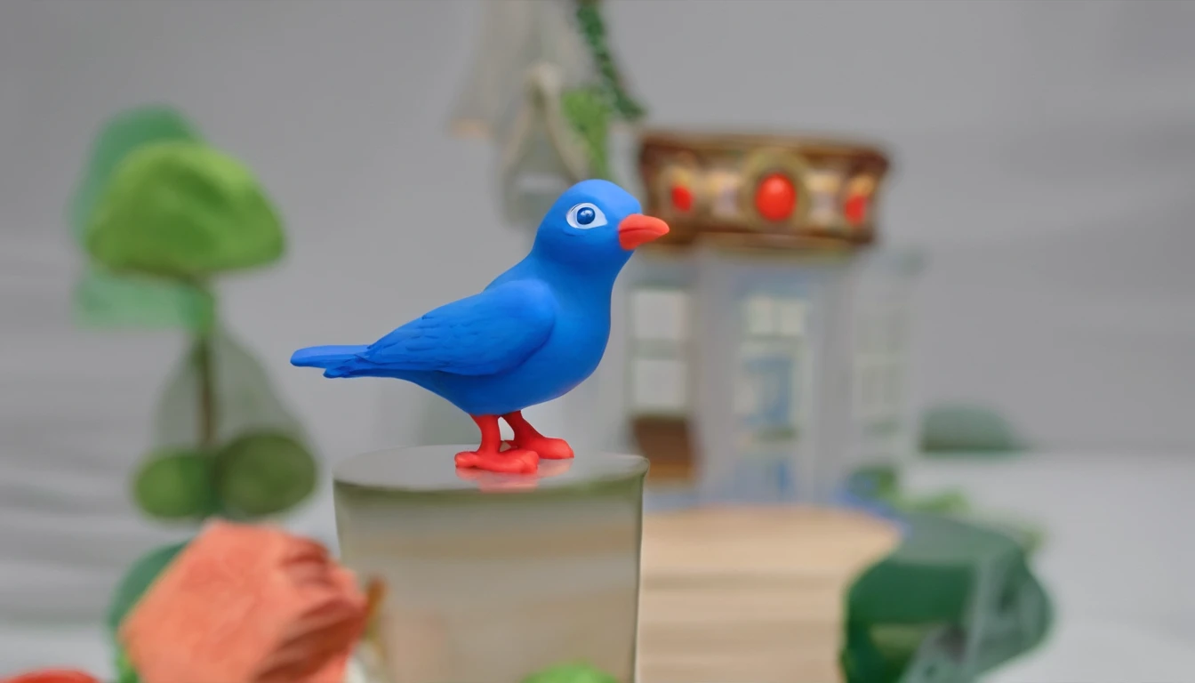 bluebird、Draw small in the upper left corner
