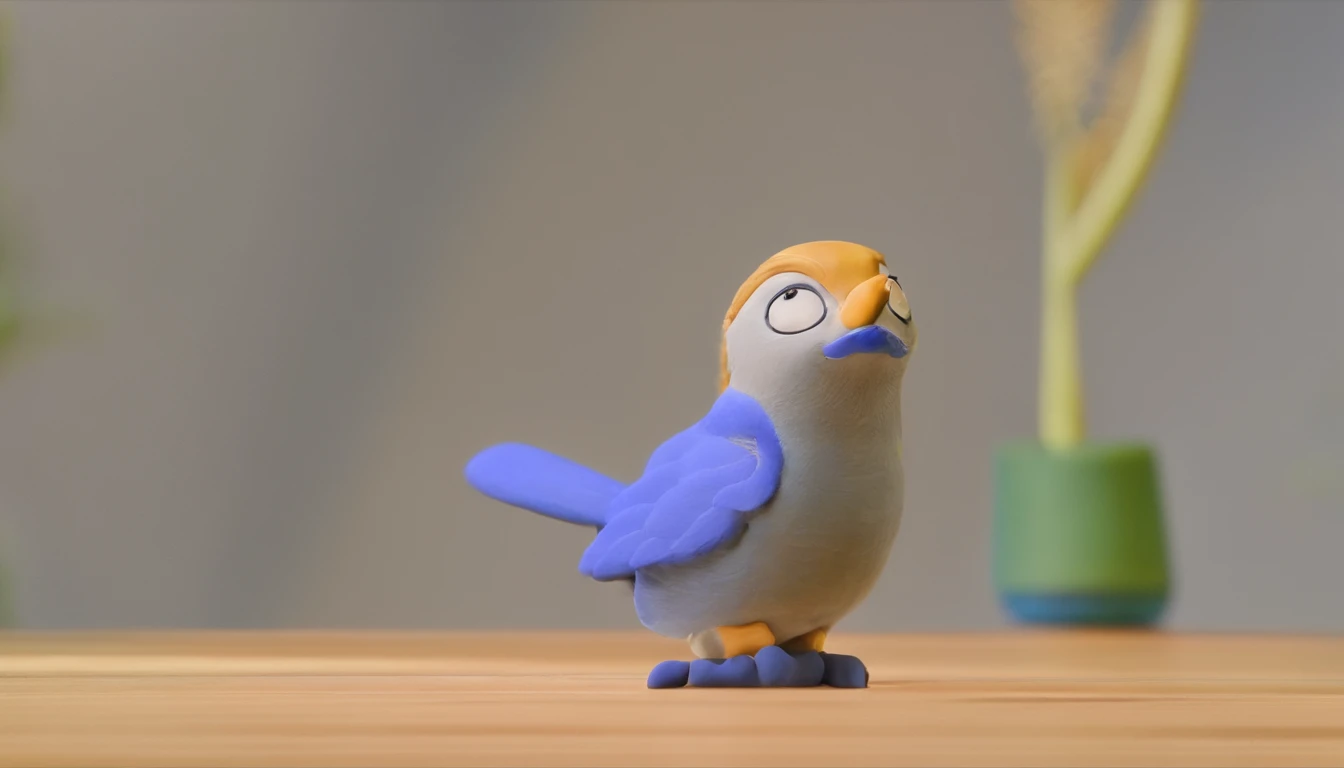 bluebird、Draw small in the upper left corner
