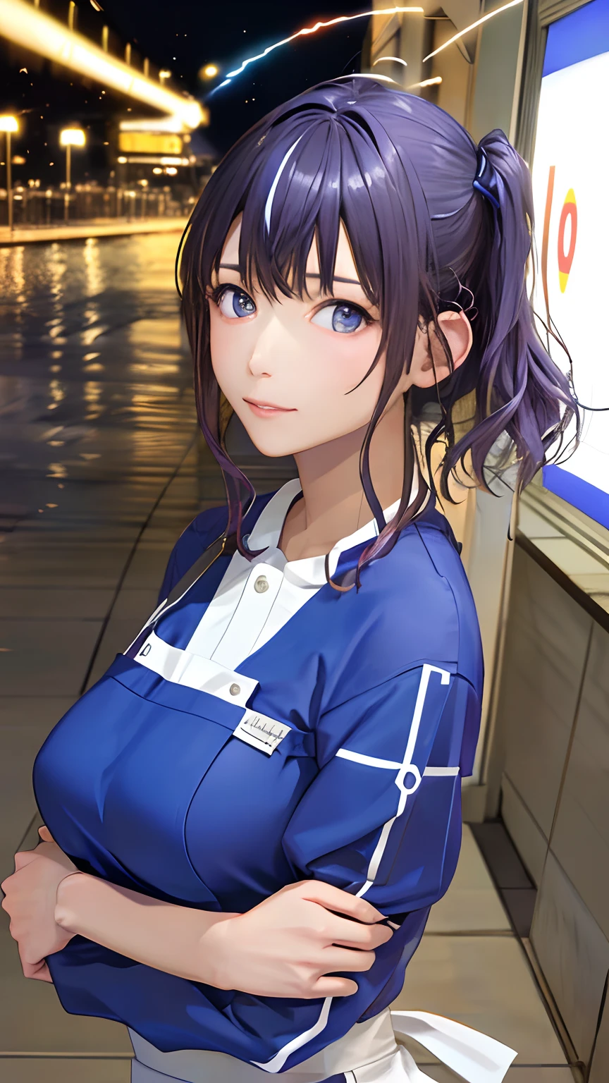 (masterpiece、top-quality、hight resolution、Official art、Beautifully Aesthetic:1.2)、(1girl in)、ighly detailed、(Photorealsitic:1.4)、((Perfect hairstyles:1.3)), (◯◯Color hair:1.4), Realistic、colourfull、highestdetailed、face perfect、The upper part of the body、nffsw、(doa:1.3)、(Maids:1.2)、intergalactic、(light streaks)、striking visuals、(Dynamic streaks、Bright trajectory:1.2)、vivd colour、