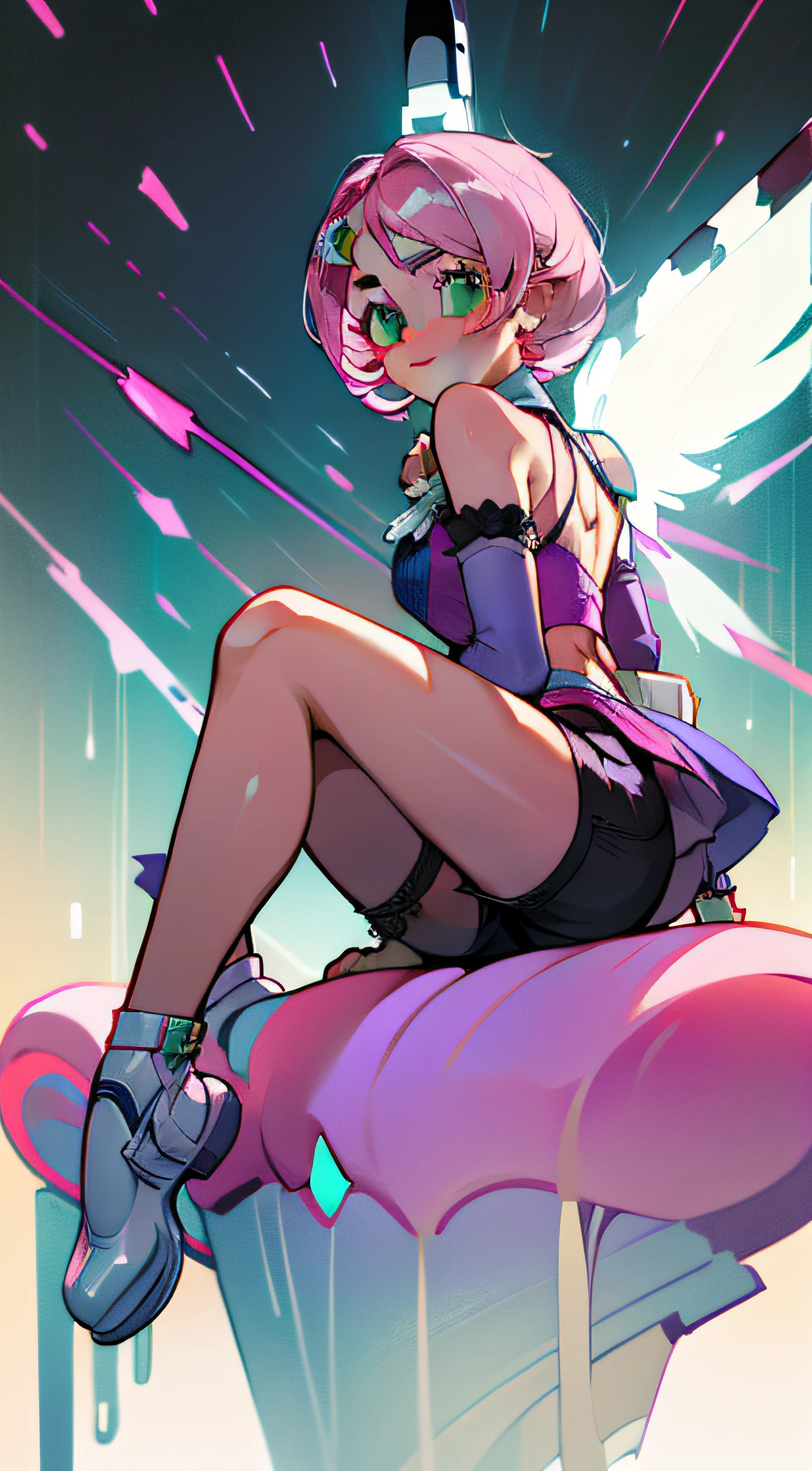 a close up of a wii game with a cartoon character, concept art, concept art book, soda, manga page, novel art, lewd, erotic. seductive pose, chibi, small, micro, cloudium, clouds, cloud seeds, cloudium seeds, cloud bush, simple, cute, smily face, white circle happy, silly, adorable, farm, candy, sugar, cotton candy, pink hair, pink eyes, navel, thighs, panties, holding cotton candy, blasting cotton candy, explosion, nebula, white magic stars,cum, box art, front cover of a new video game, video game cover, game cover, digitally remastered, official artwork, key art, pc boxart, ham, game box art
