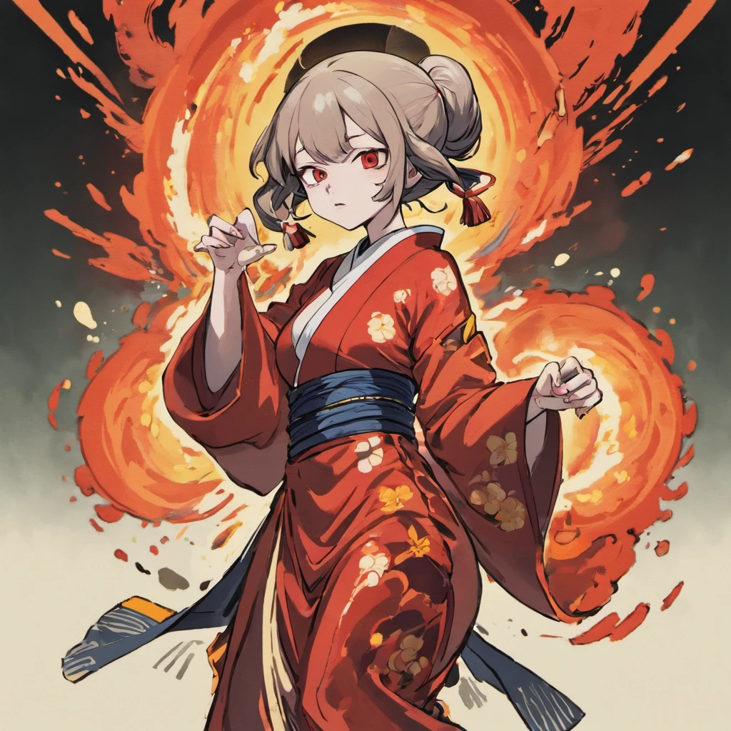 Full body、masutepiece、top-quality、ukiyoe painting Sharaku Female monk praying