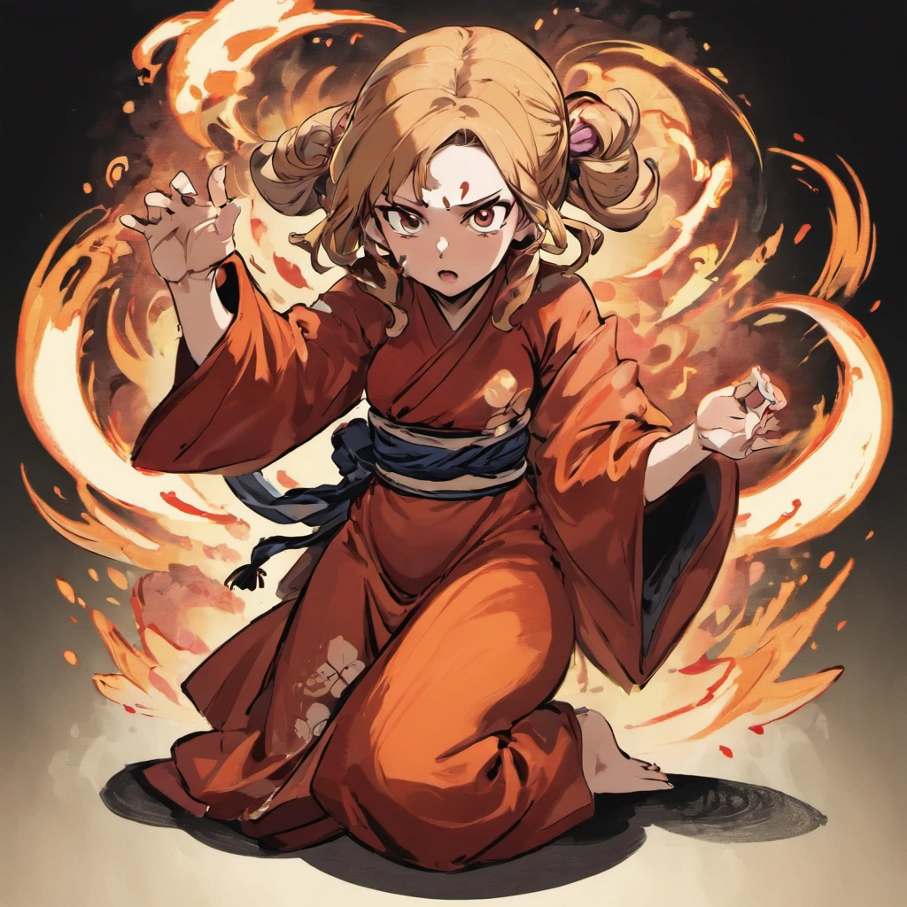 Full body、masutepiece、top-quality、ukiyoe painting Sharaku Female monk praying