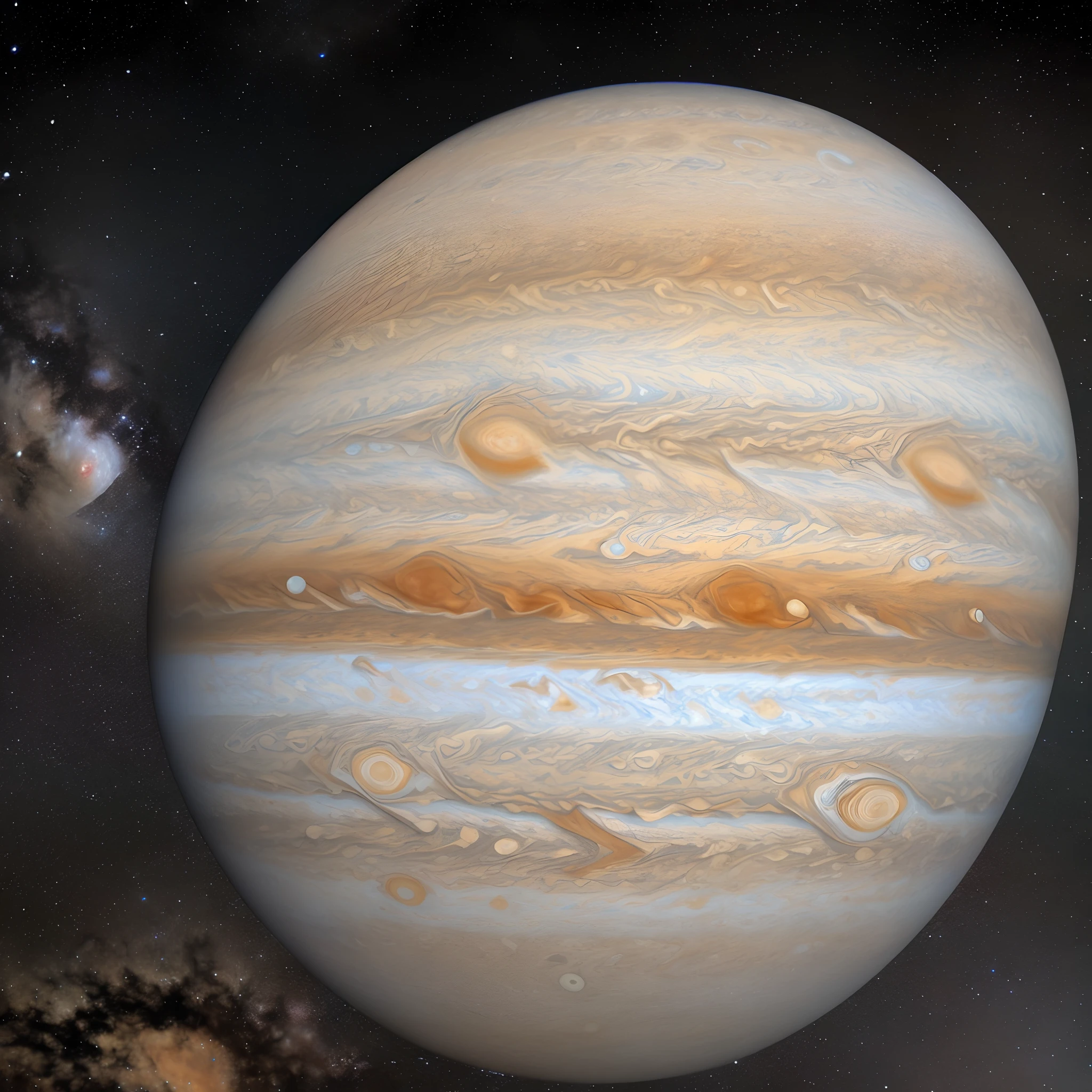 What Jupiter would look like from earth if it was as close as the moon