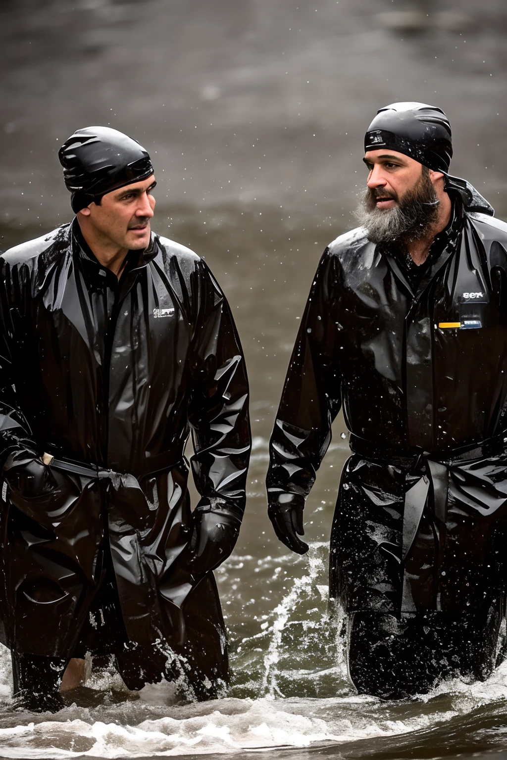 a couple of men are in the water with a camera, world press photo awarded, world press photo, national geographic photo award, national geographic photo shoot, sony world photography awards, national geographic photography, 8k award-winning photograph, national geographic photo, 8 k award - winning photography, raining award winning photo, lpoty, dramatic action photography, award-winning shot