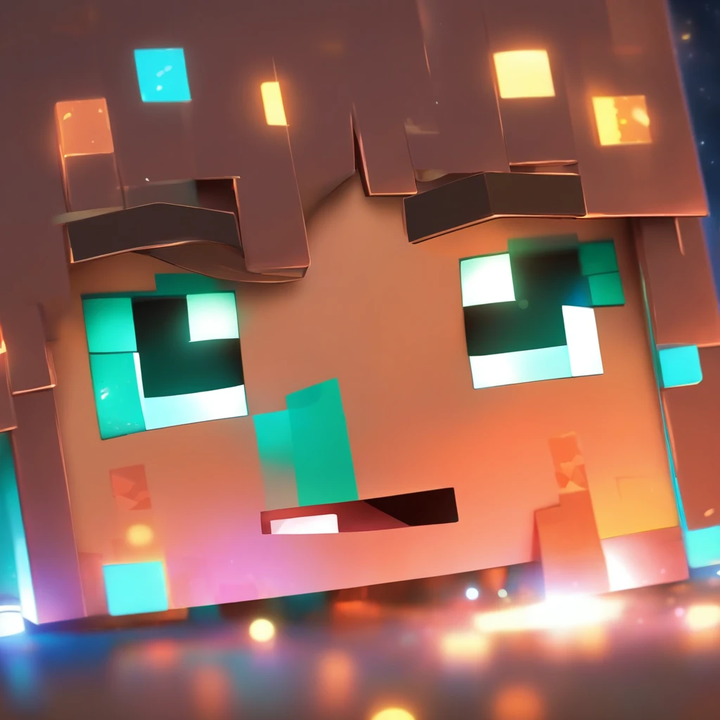 Minecraft: Steve,（Estilo Pixar),Modelo de quarto pequeno aconchegante, Modelo de personagem em miniatura, fonte de luz da direita para a esquerda, Rum lighting, fonte de luz da direita para a esquerda, (ISO distance vision), (de cima para baixo), Realistic proportions, Post-processing, ((perspectiva ortogonal)), Super Detalhe, Realistic, super realistic, photoreal render, Cor irridescent, Glitters