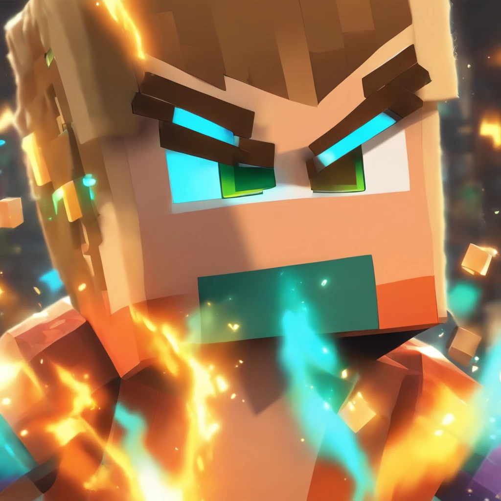Minecraft: Steve,（Estilo Pixar),Modelo de quarto pequeno aconchegante, Modelo de personagem em miniatura, fonte de luz da direita para a esquerda, Rum lighting, fonte de luz da direita para a esquerda, (ISO distance vision), (de cima para baixo), Realistic proportions, Post-processing, ((perspectiva ortogonal)), Super Detalhe, Realistic, super realistic, photoreal render, Cor irridescent, Glitters