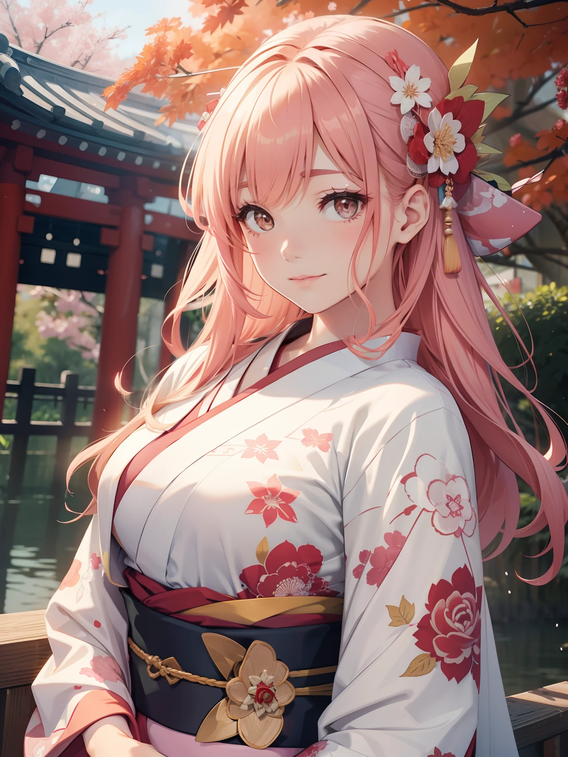 Kimono with Japanese pattern