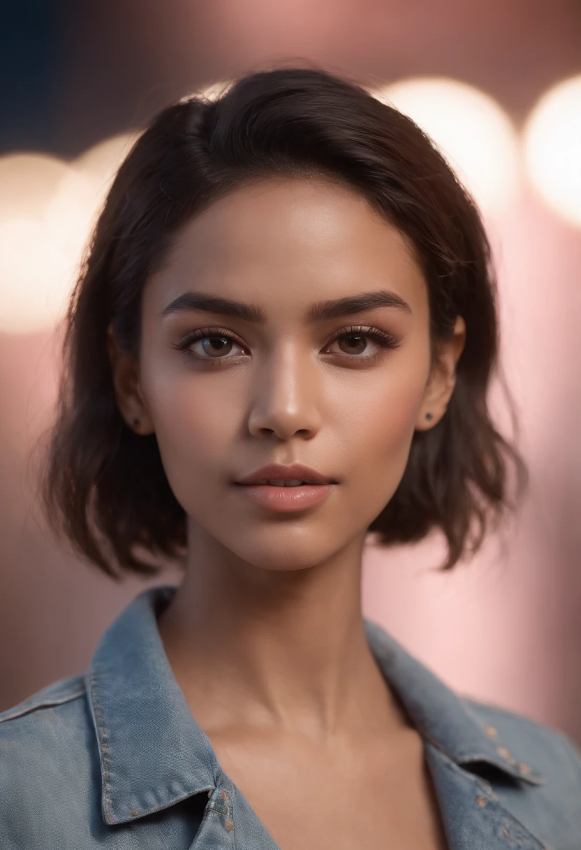 ultra realistic photo, full body, best quality, masterpiece, black woman, 35 years old, very dark skin, beautiful face, short afro haircut, wearing tight jeans: 0.91 and black top, realistic smooth skin, ultra realistic skin, pastel neon, night, dynamic lighting, on a street in Rio de Janeiro, (dynamic pose:1.10), (good composition:1.10), (subtle lighting:1.10), (Awarded:1.10), ((breathtaking:1.10:1.35)) , ( πrim-work :1.10), (highly detailed skin:1.2), (filmic grain:0.04), particle effects, __Camera capture_Models/sigma__, NEWS TYPE, speed lines, (perfect handsome young face:1.10) , (Pink :1.10)