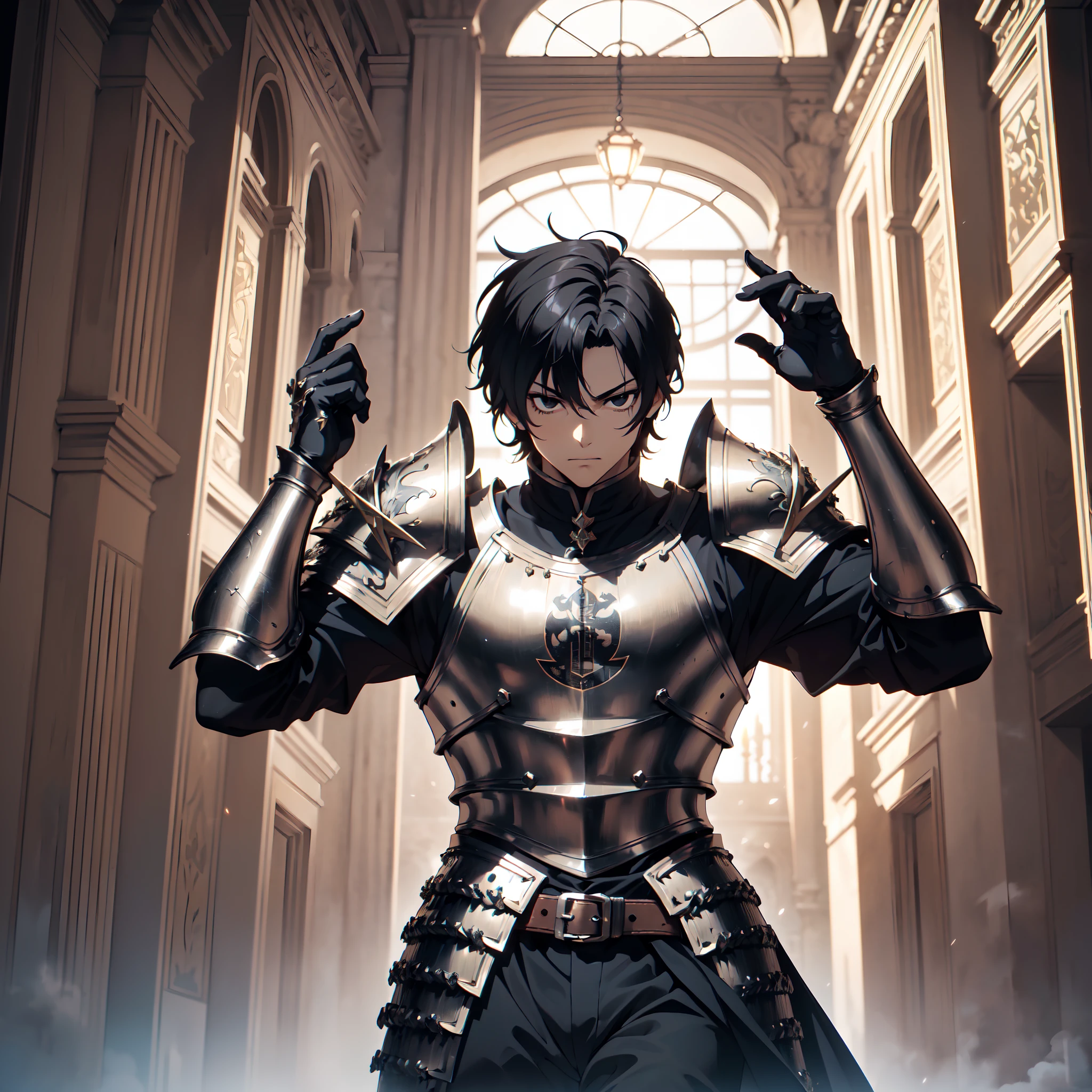 128K Ultra High Definition,
128K Ultra High Quality,
128K Ultra High Resolution,
Best Definition,
Best Quality,
Best Resolution,
Perfectly Detailed,
Perfectly Designed,
Extremely Detailed,
Extremely Designed,
Hyper Detailed,
Hyper Definition,
Hyper Quality,
Hyper Resolution,
Masterpiece,
(((Anime))),
Body Shot,
(((Boy))),
Handsome,
Muscular Body,
(((Black Short Hair))),
(((Black Eyes))),
(((Hyper Detailed & Perfectly Designed Armor Plates))),
(((Hyper Detailed & Perfectly Designed Engraving Jeweled Baron Armor))),
(((Inside Of Medieval Royal Palace Background Scenery))),