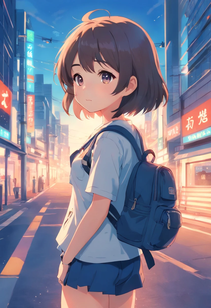 Close-up of cartoon character holding backpack, anime chibi, Chibi Girl, Chibi Art, pretty anime girl, chibi anime girl, anime chibi, Non-pixiv digital art, Pixiv Contest Winner, Nice anime, pixiv, ami, Hatsune's Friend, kawaii chibi |, Advanced Digital Chibi Art, girl loli, cute character, Cute art