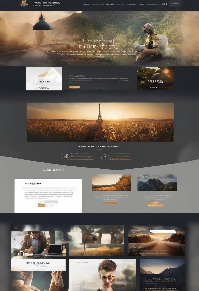 Website design for students to prepare for exams of a modern stylish young man with anime