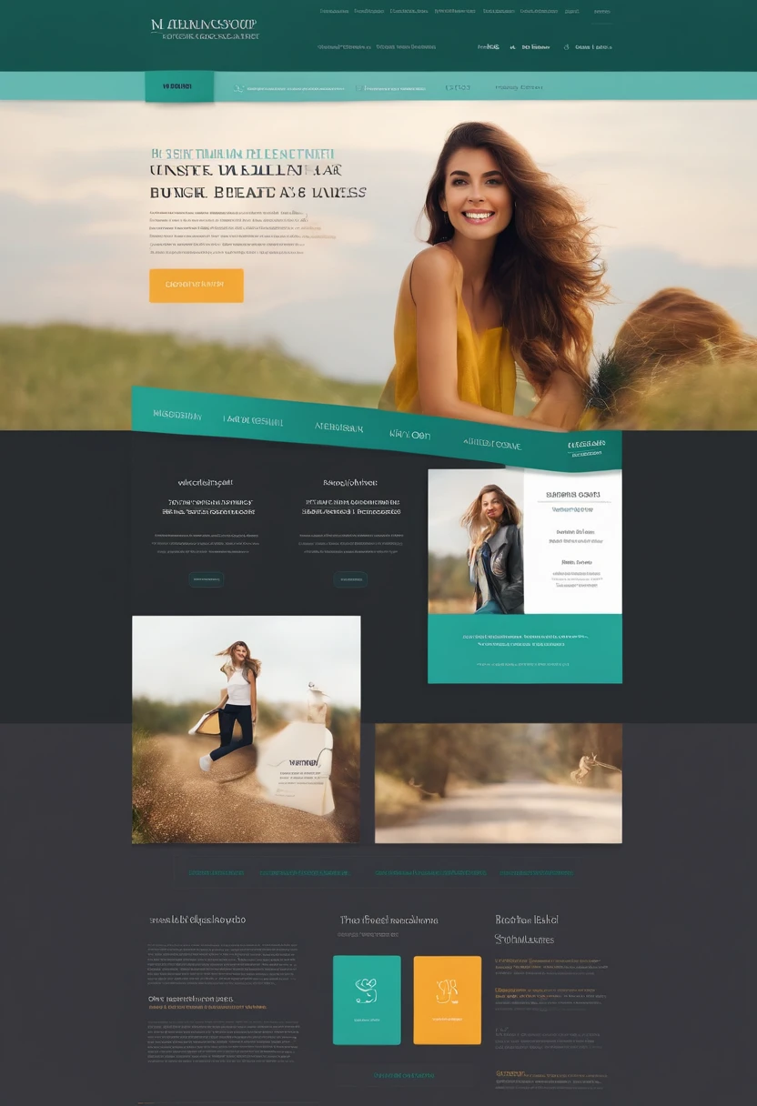 Website design for students to prepare for exams of modern stylish youth minimalism