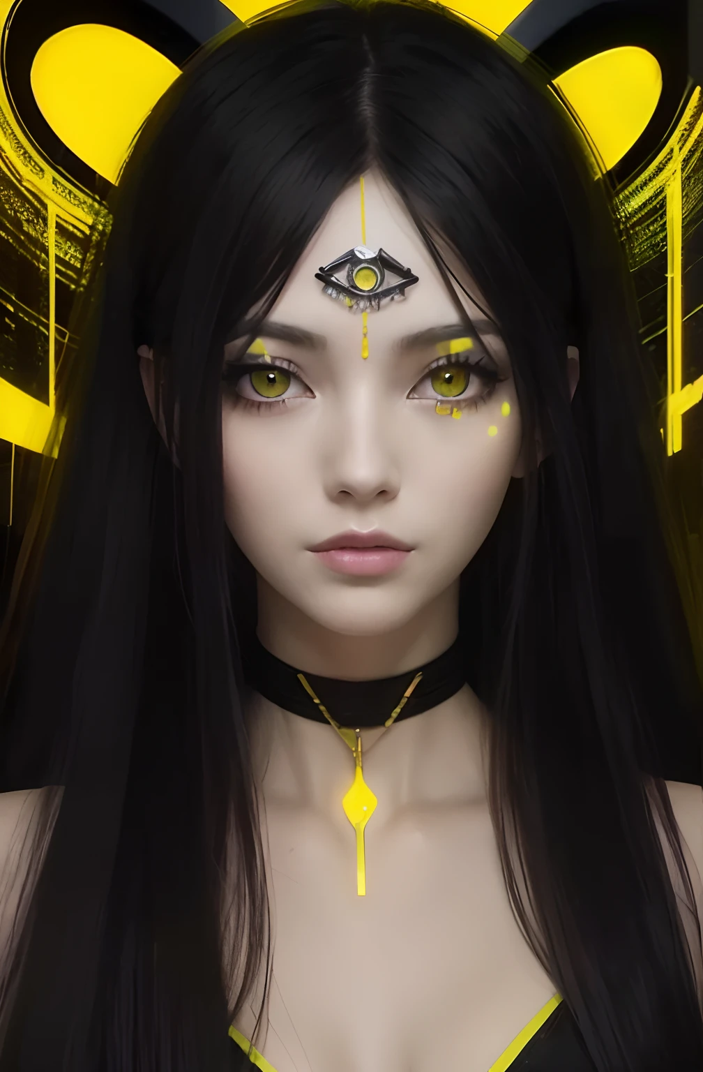 Linda, sexy, realista, fotografia, cyberpunk, neons