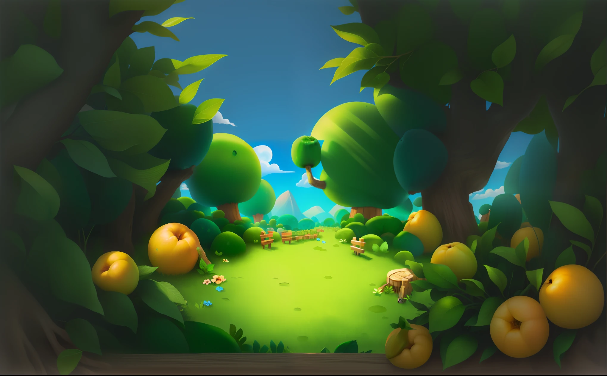 Sunny orchard
