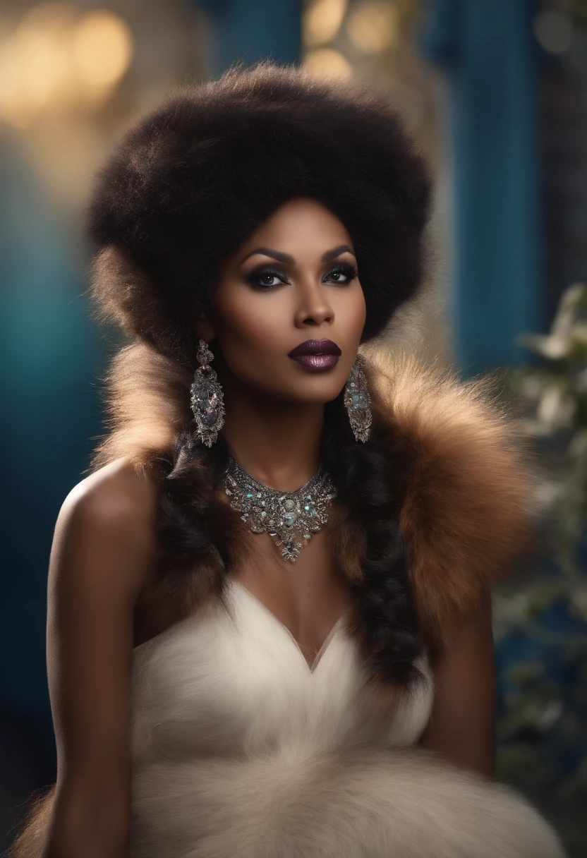 non-sexual black furry racoon woman