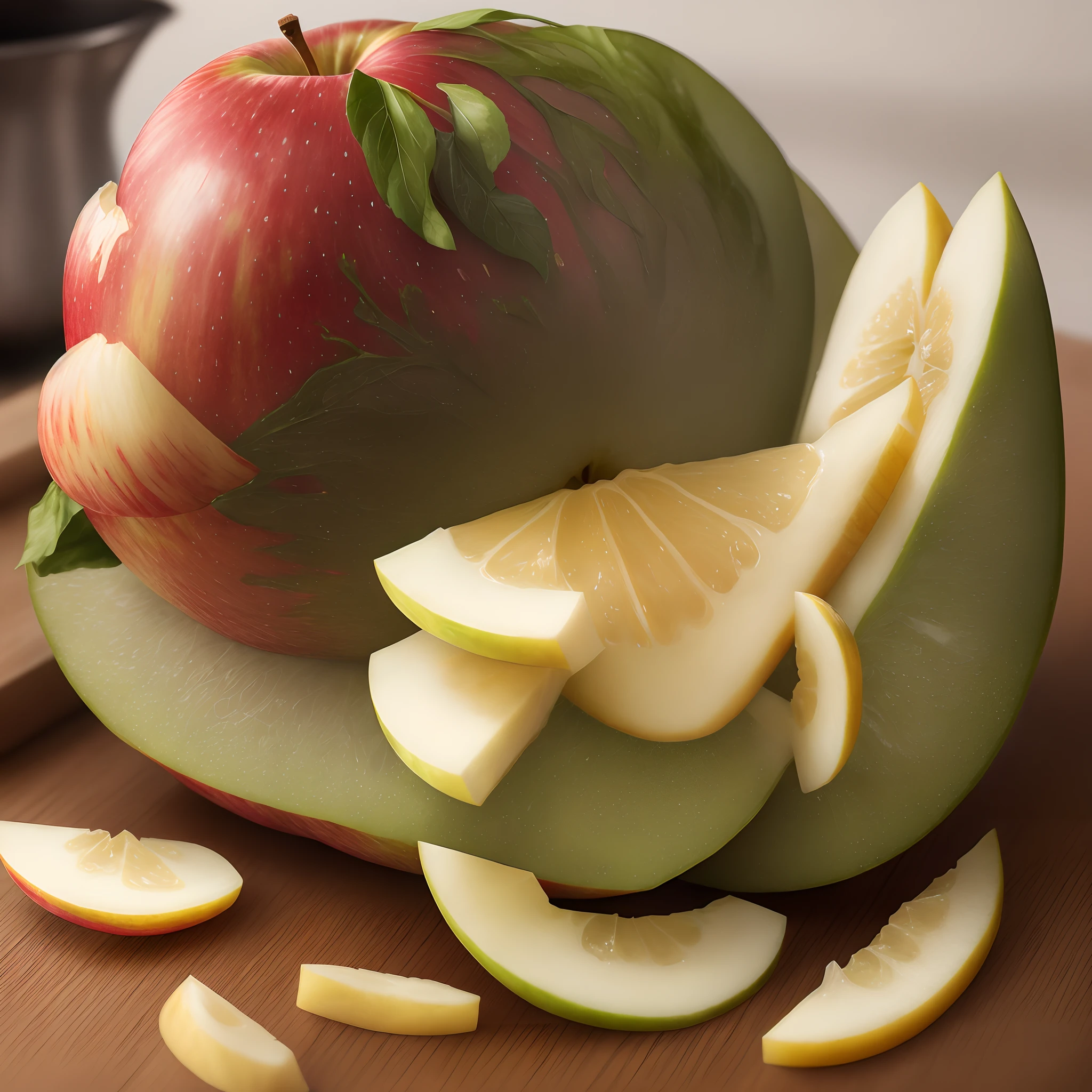 apple getting peeled