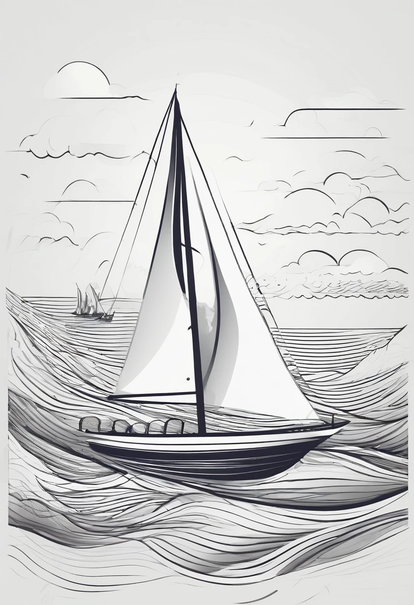 sailing boat, waves, riding the waves, boats