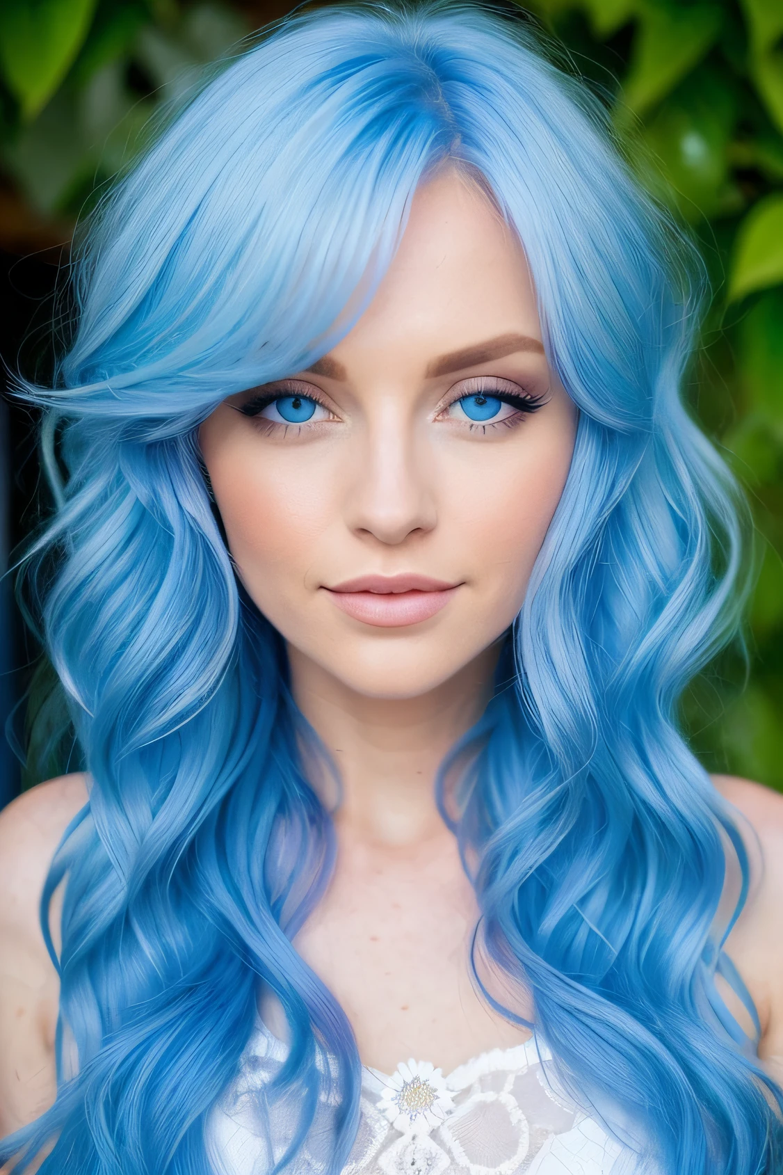 Blue eyes and yallow hair