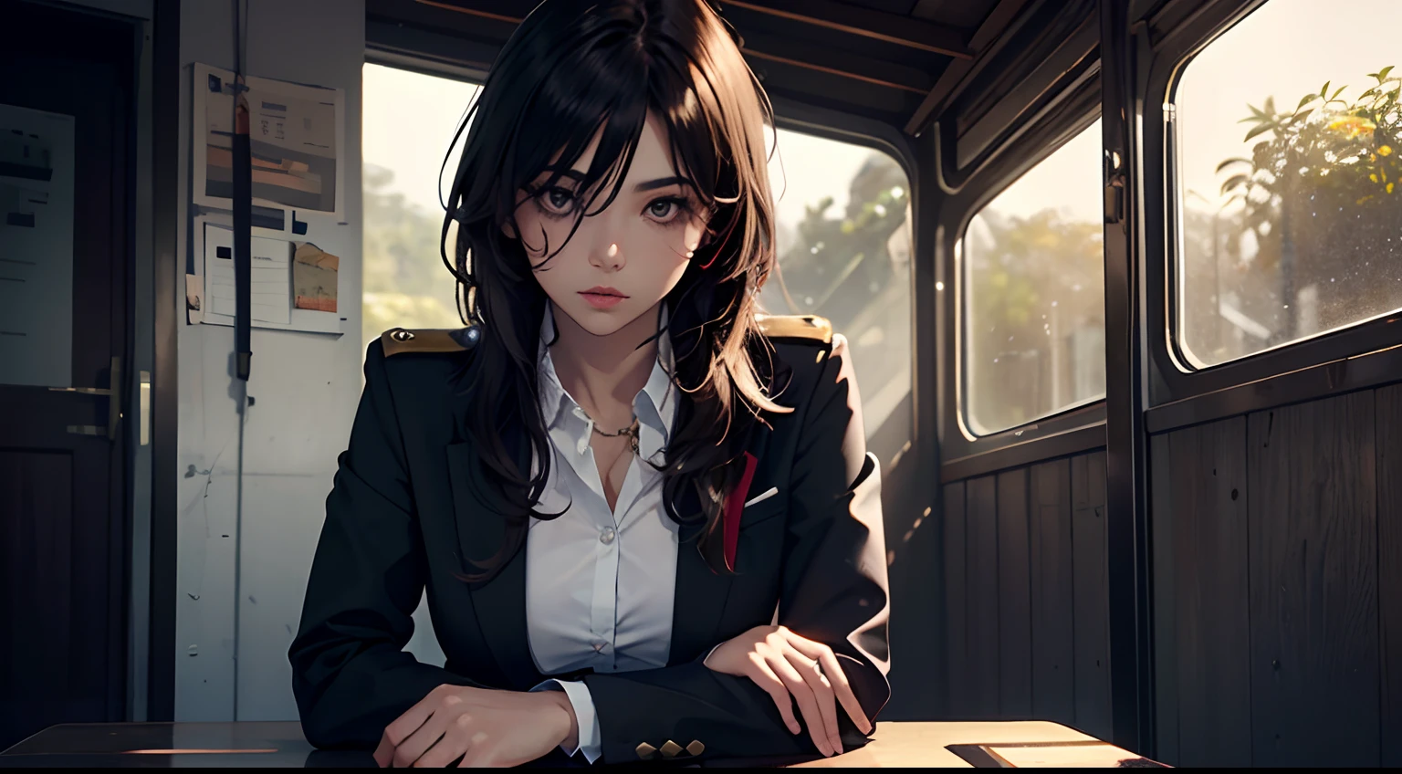 (8k, best quality, master part:1.2), ultra-detalhado, master part, realistic lighting,master part, best quality, master part, Arte Oficial,extremamente detalhado CG unidade 8k papel de pavermelhoe,belos olhos detalhados, luz no rosto, 1girl, Asuka,parte superior do corpo, seios, piloto_naipe, Plugnaipe, vermelho_suit jacket, Jacket, Luvas, bandagem, Hair_enfeite, Bracer,