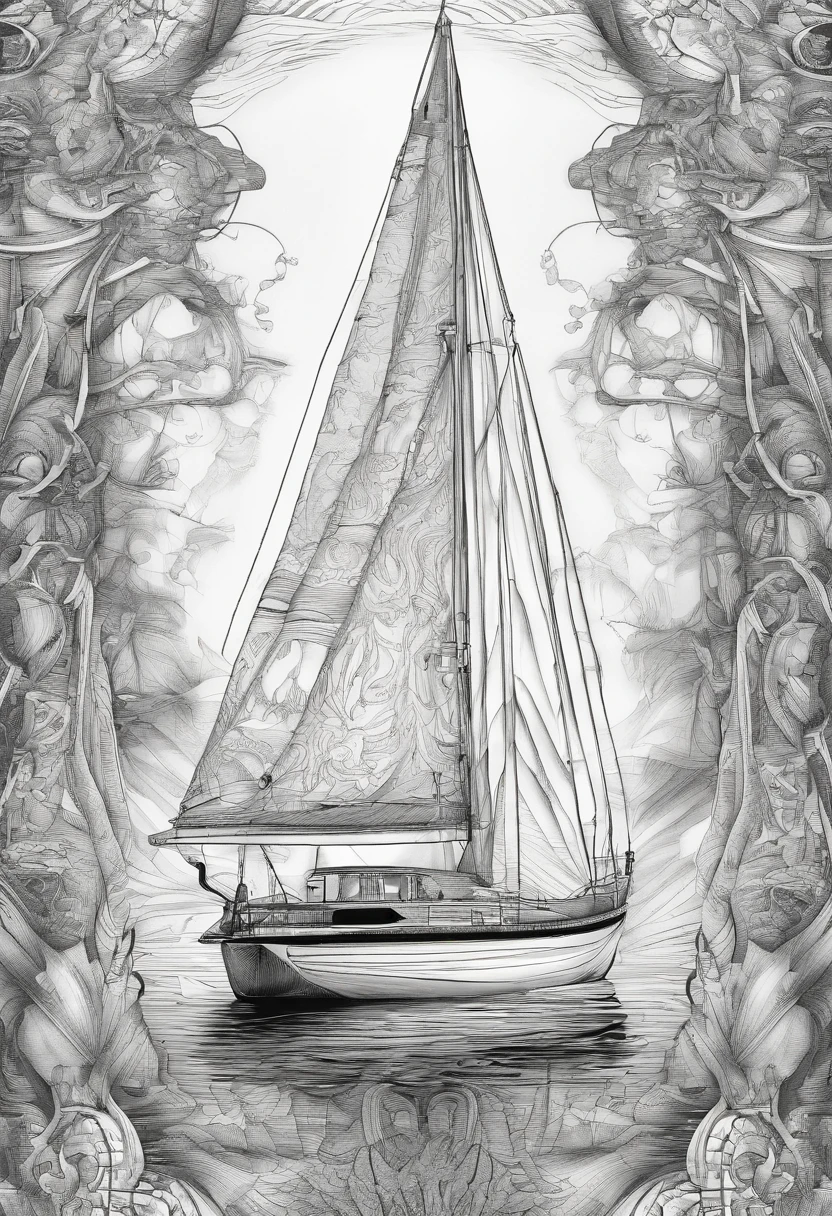 Pictures of sailboats, Digital pen and digital ink, detailed digital drawing, Symmetrical digital illustration, Intricate waves, , Intricate sailing digital artwork, digital intricate art, Digital drawing, Detailed. Sailing Class, Hand drawn digital art, 4K. Detailed drawing, Digital painting | Intricate, Sailing wave class,Winding painting