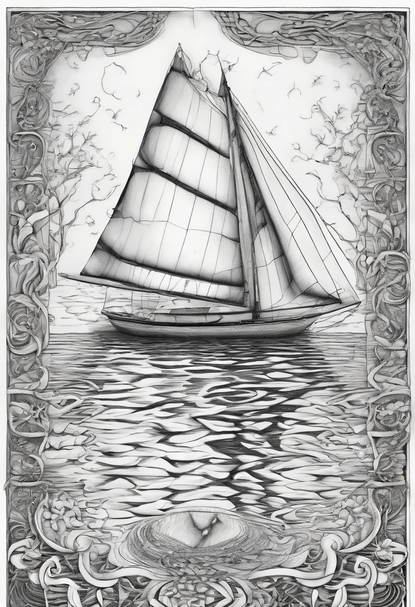 Pictures of sailboats, Digital pen and digital ink, detailed digital drawing, Symmetrical digital illustration, Intricate waves, , Intricate sailing digital artwork, digital intricate art, Digital drawing, Detailed. Sailing Class, Hand drawn digital art, 4K. Detailed drawing, Digital painting | Intricate, Sailing wave class,Winding painting
