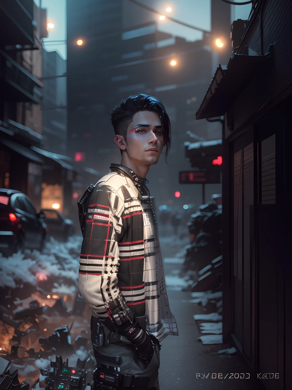 Change background cyberpunk handsome boy, realistic face 8k, ultra reatistic