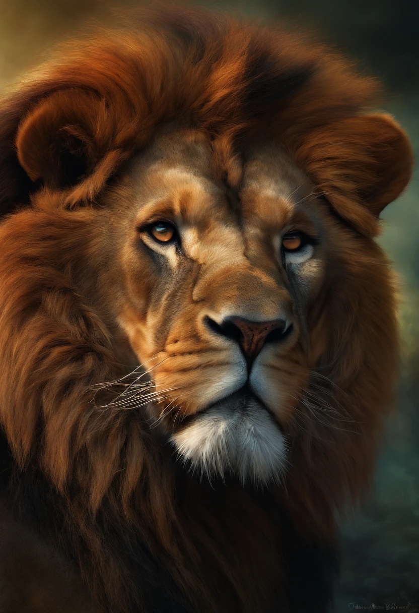 Lion warrior, armoured,blod