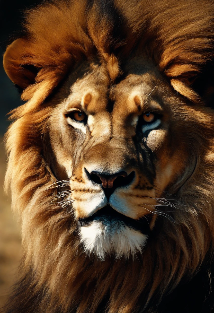 Lion warrior, armoured,blod