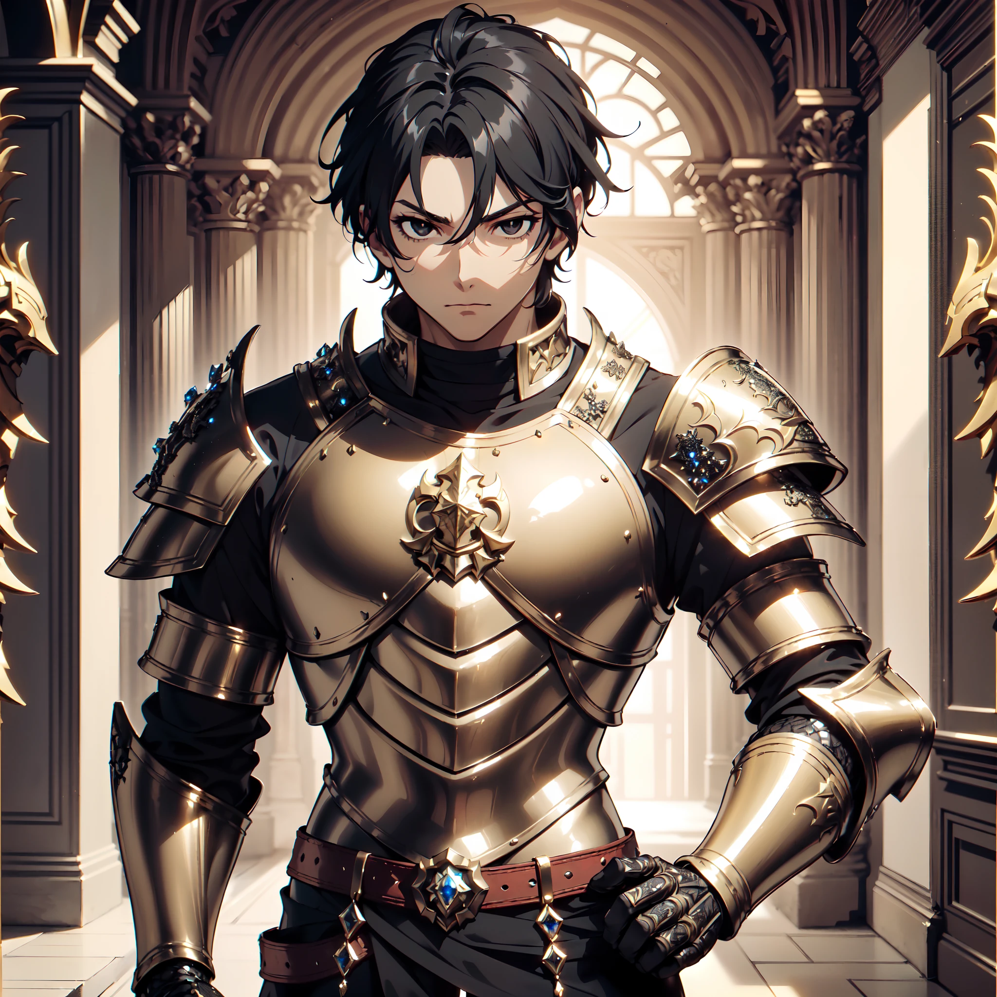 128K Ultra High Definition,
128K Ultra High Quality,
128K Ultra High Resolution,
Best Definition,
Best Quality,
Best Resolution,
Perfectly Detailed,
Perfectly Designed,
Extremely Detailed,
Extremely Designed,
Hyper Detailed,
Hyper Definition,
Hyper Quality,
Hyper Resolution,
Masterpiece,
(((Anime))),
Body Shot,
(((Boy))),
Handsome,
Muscular Body,
(((Black Short Hair))),
(((Black Eyes))),
(((Hyper Detailed & Perfectly Designed Bronze Armor Plates))),
(((Hyper Detailed & Perfectly Designed Engraving Jeweled Baron Armor))),
(((Inside Of Medieval Royal Palace Background Scenery))),